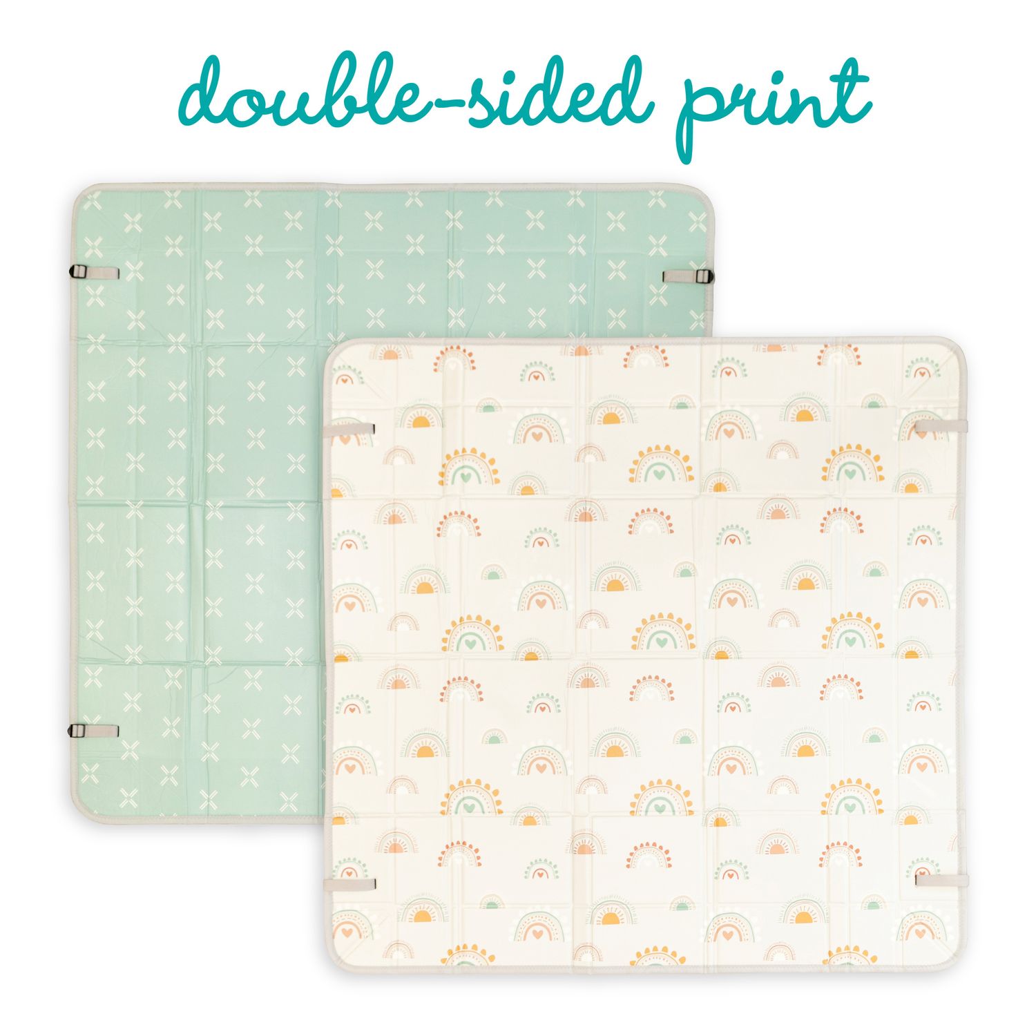 Tappeto morbido pieghevole infantino – reversibile e con bordi rialzabili 146x146 cm - INFANTINO