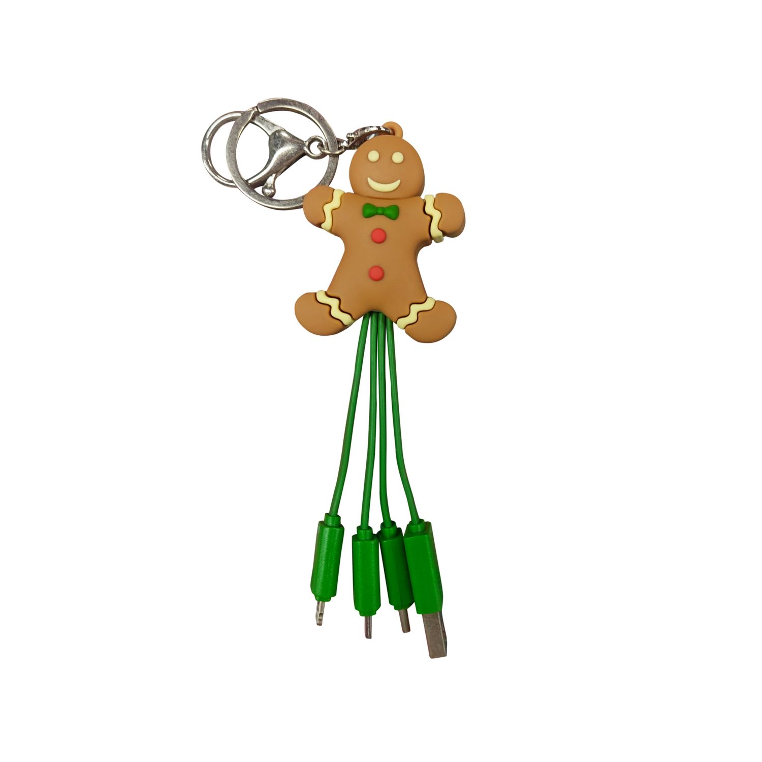 Cavo usb natale 3 in 1 - ricarica per smartphone e tablet - assortito - IBS