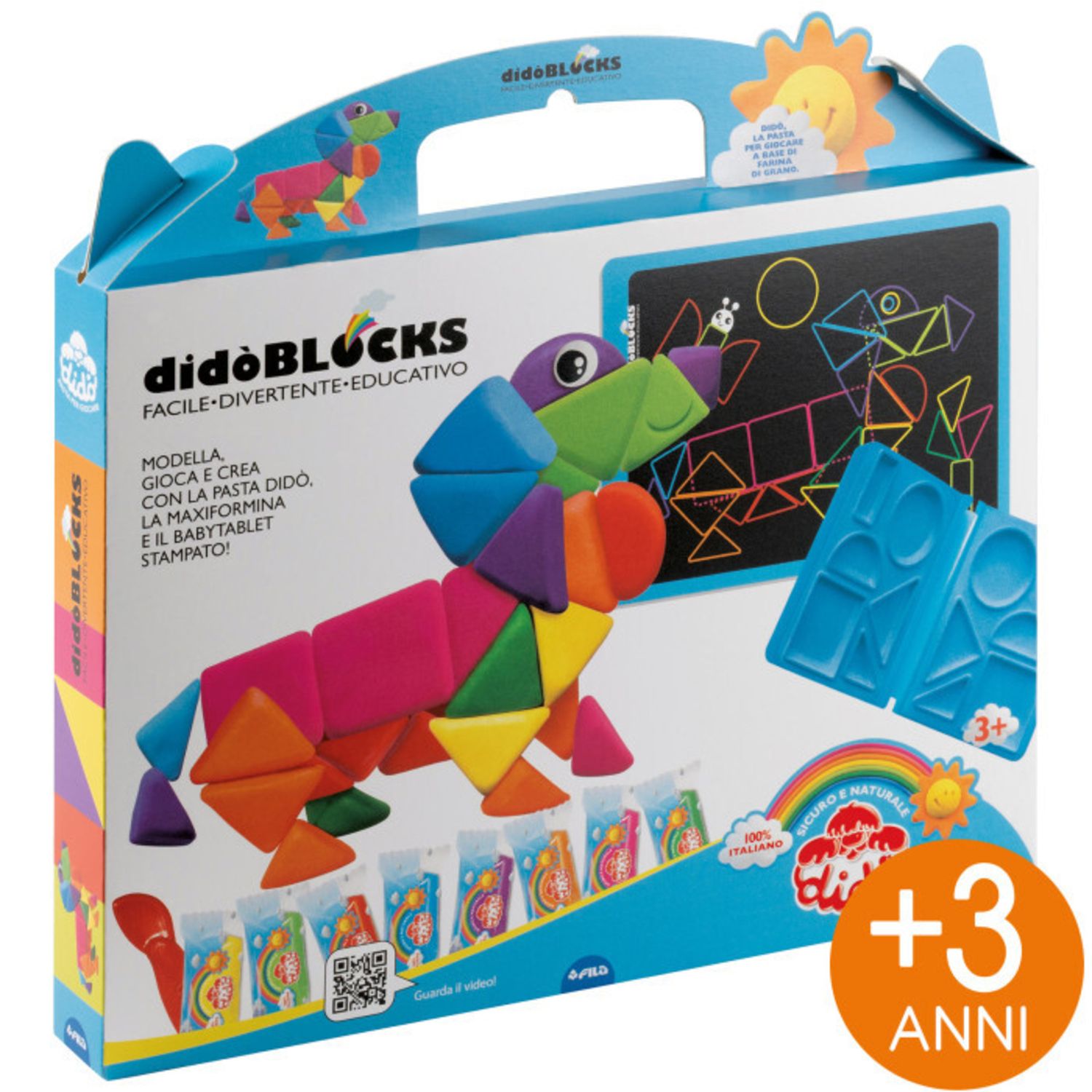 Didò blocks bassotto – pasta da modellare naturale e creativa 3+ - DIDO'