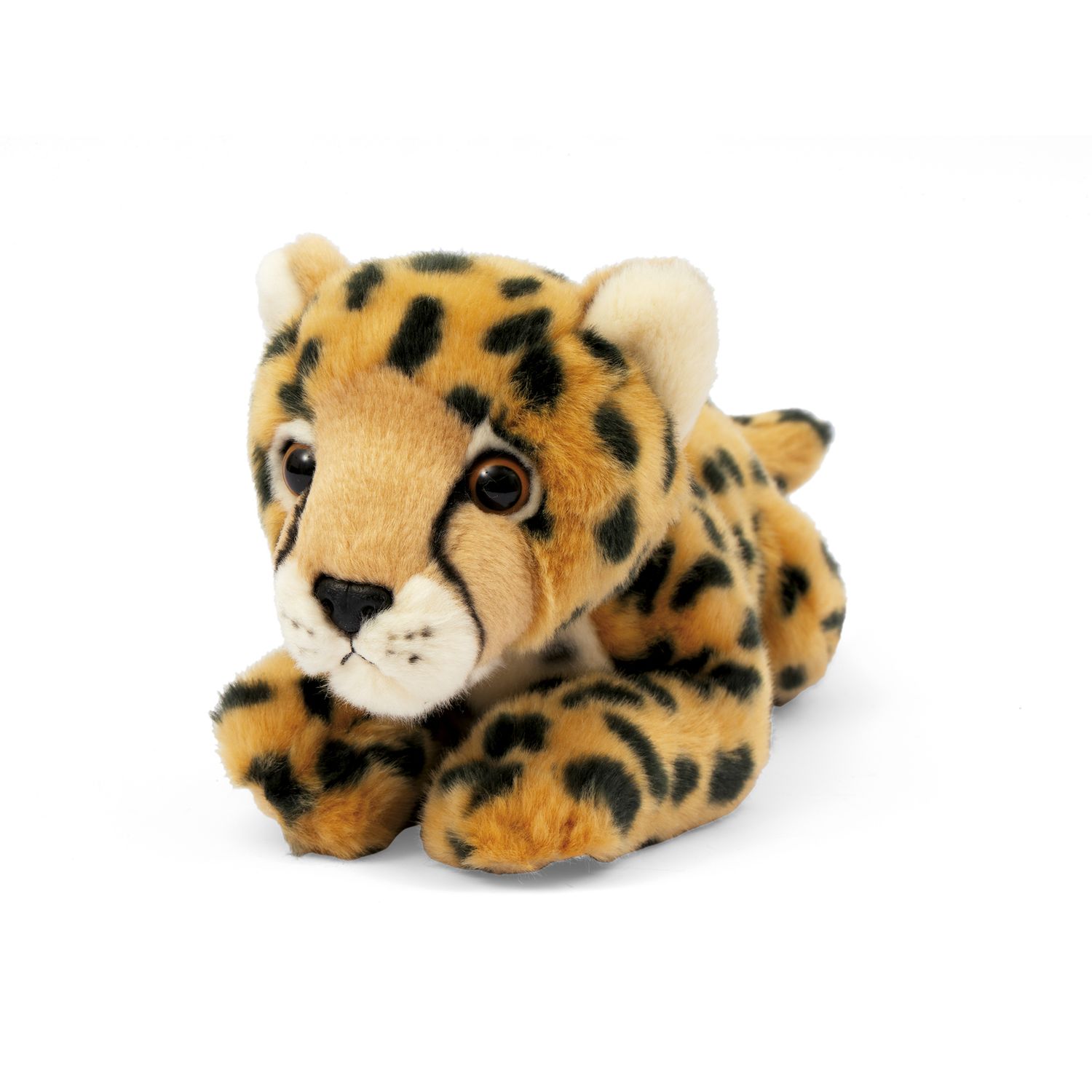 Peluche animali della savana 35 cm - leone, tigre bianca o ghepardo - morbido e realistico - AMI PLUSH