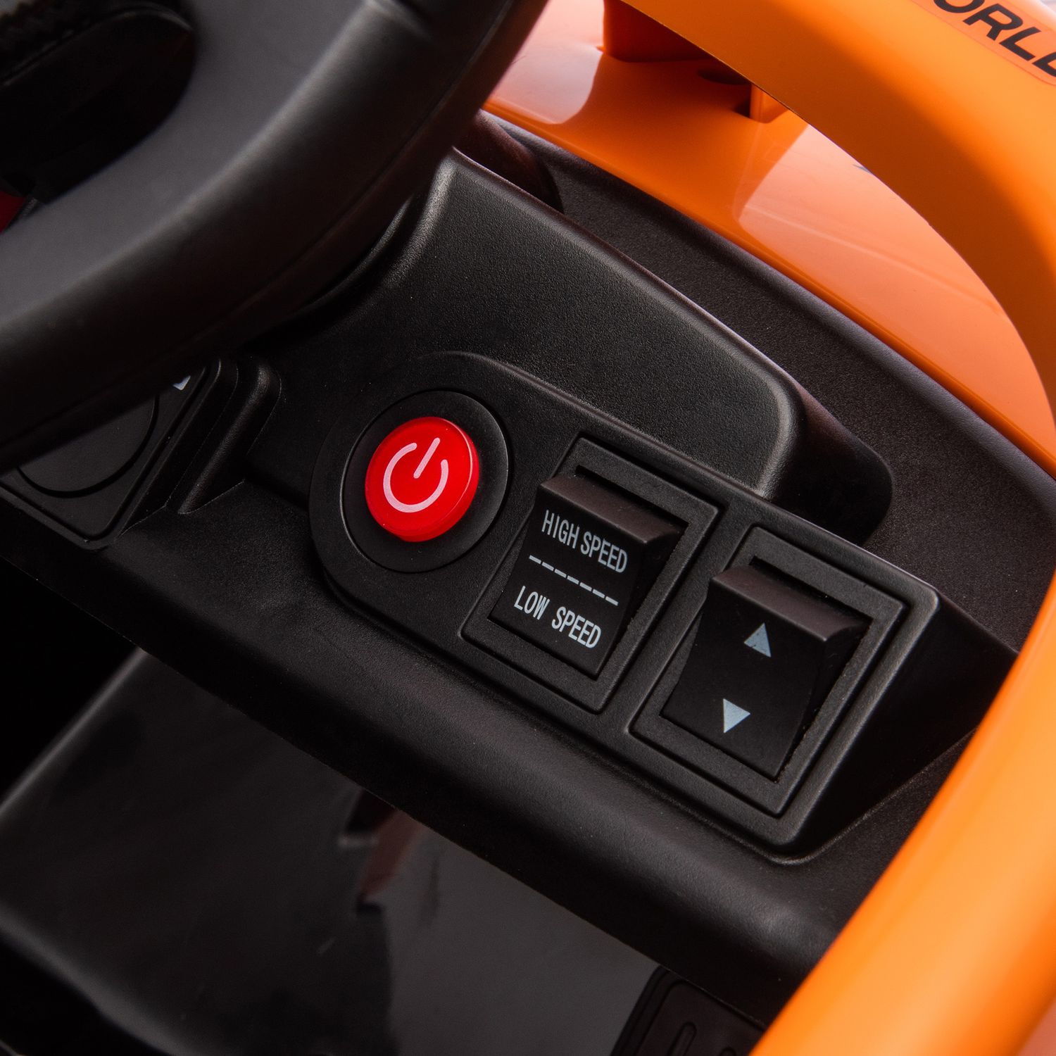 Macchina elettrica per bambini 3-5 anni con licenza mclaren, telecomando e clacson, 115x67x50 cm, arancione - 