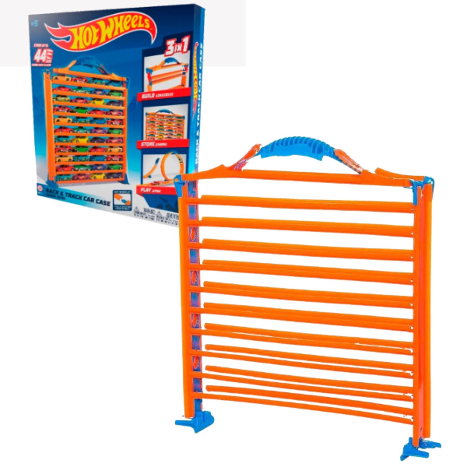 Hot wheels - garage portatile 11 livelli con pista da corsa 210 cm - Hot Wheels