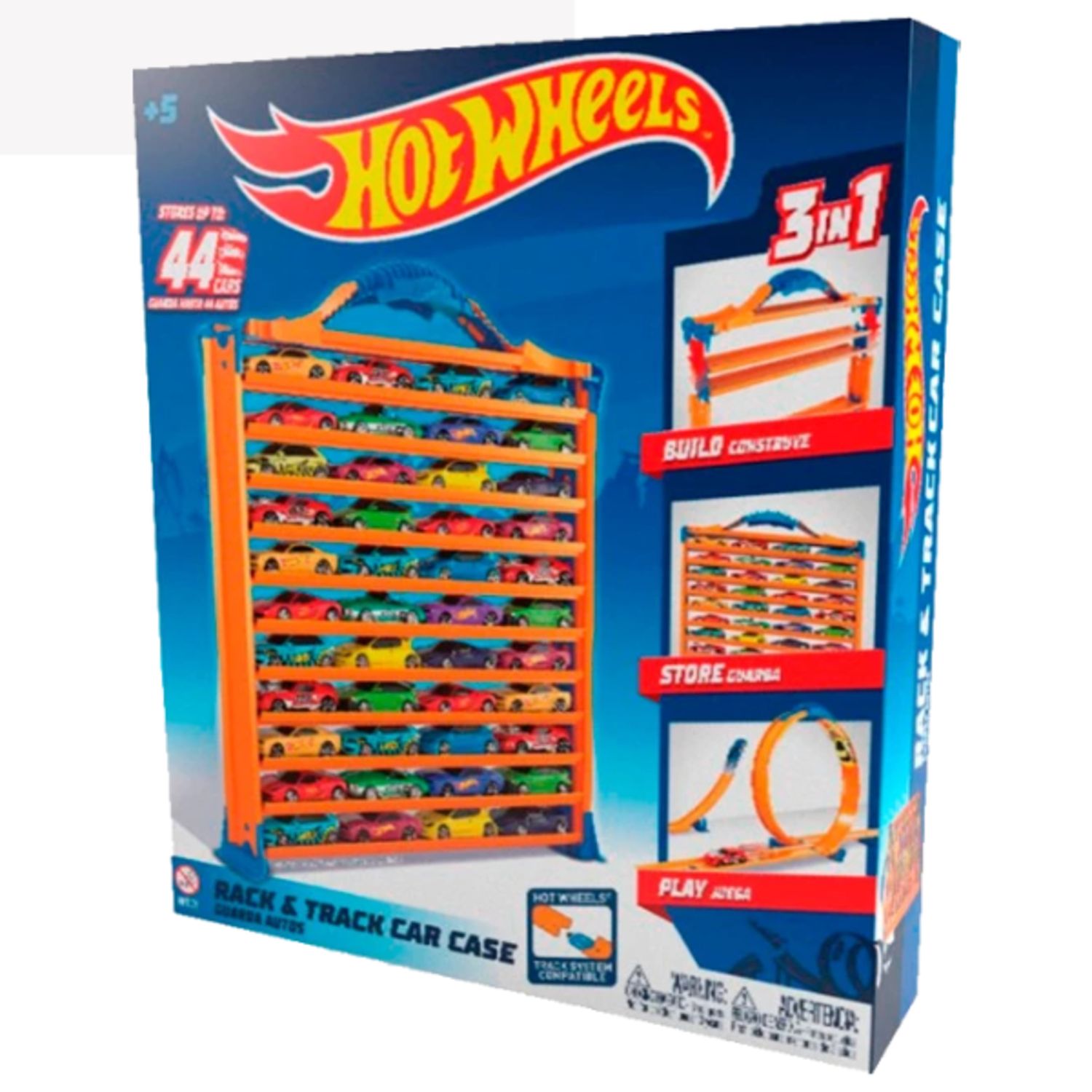 Hot wheels - garage portatile 11 livelli con pista da corsa 210 cm - Hot Wheels