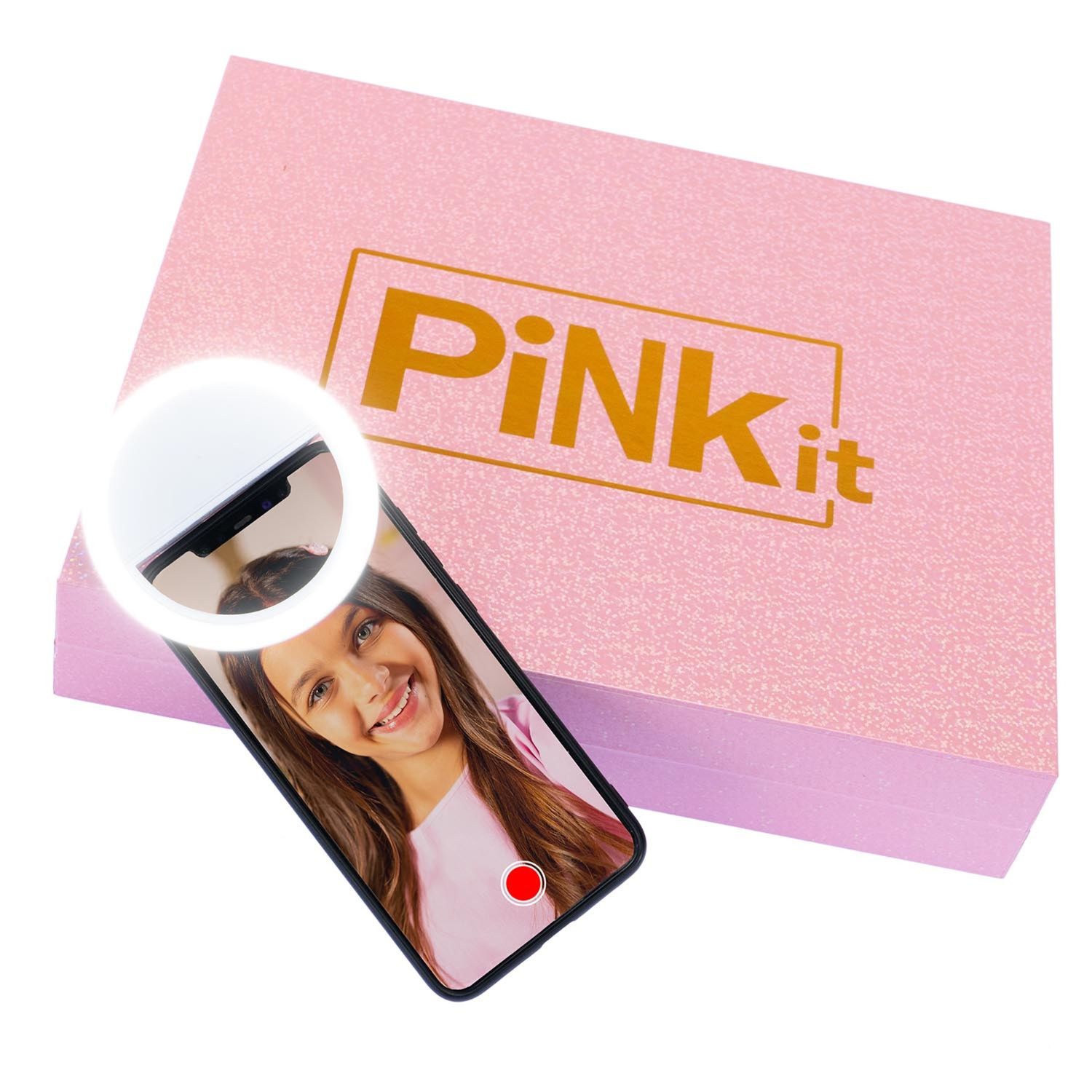 Valigetta beauty con selfie ring pink it - makeup e accessori bambina - 