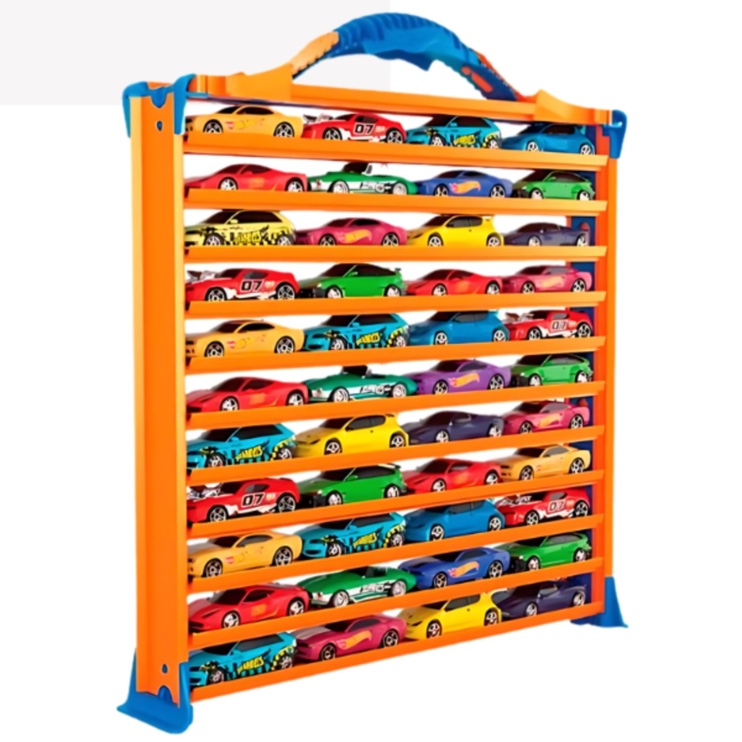 Hot wheels - garage portatile 11 livelli con pista da corsa 210 cm - Hot Wheels
