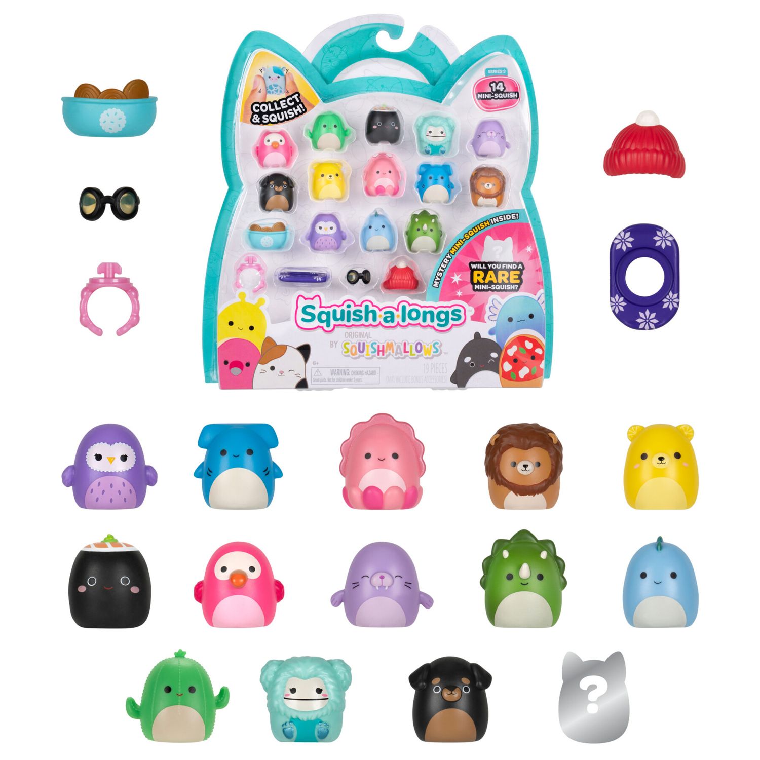 Squish a longs  confezione da 14 personaggi e  accessori - SQUISH A LONGS