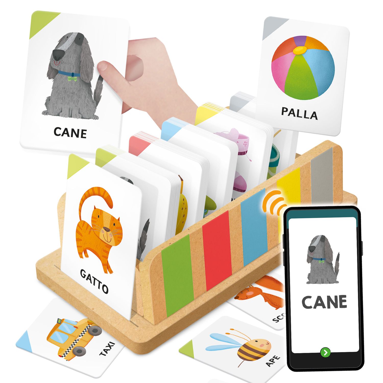 Cofanetto flashcards montessori - 100 parole da imparare giocando - HEADU