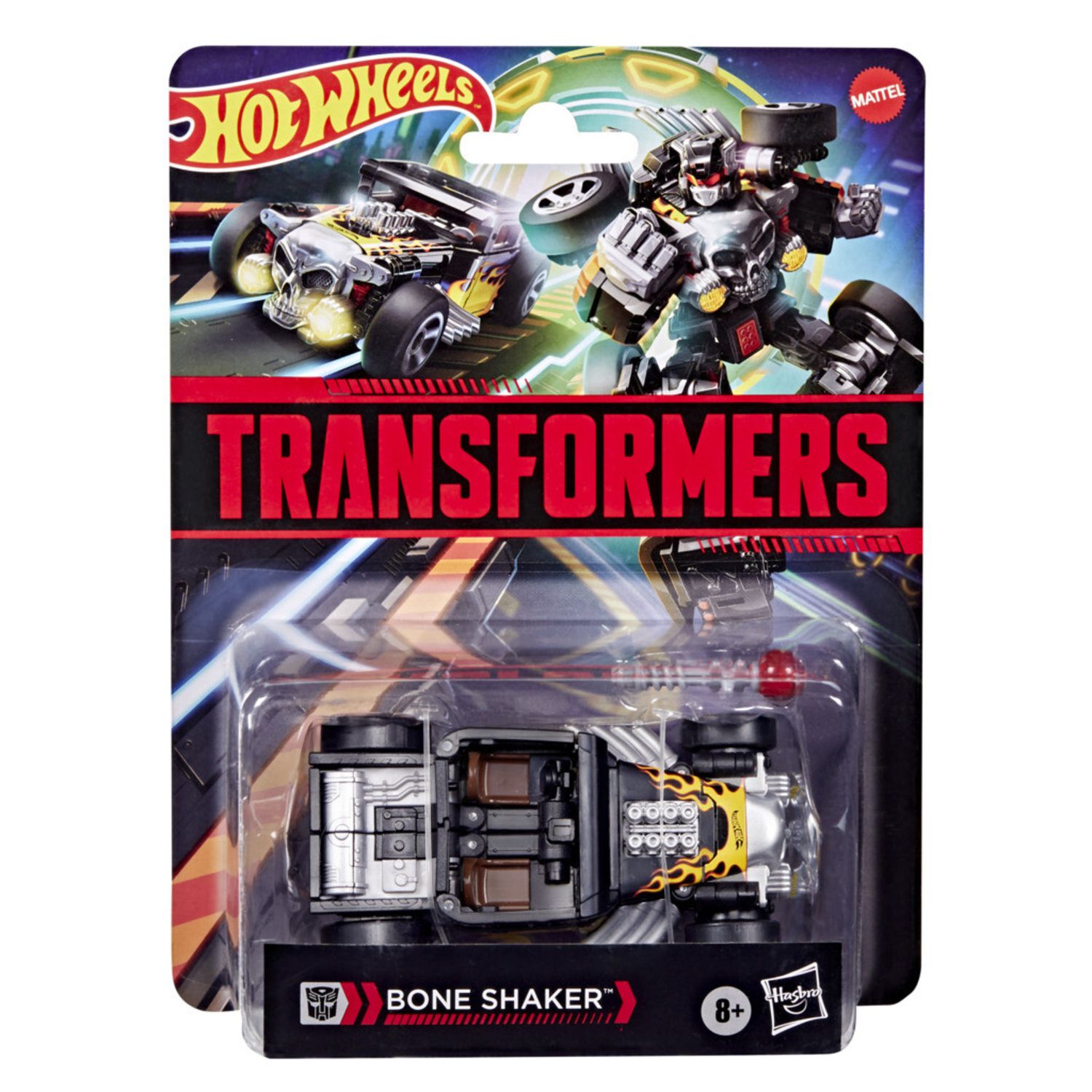 Transformers x hot wheels - bone shaker - collezionabile hasbro - TRANSFORMER