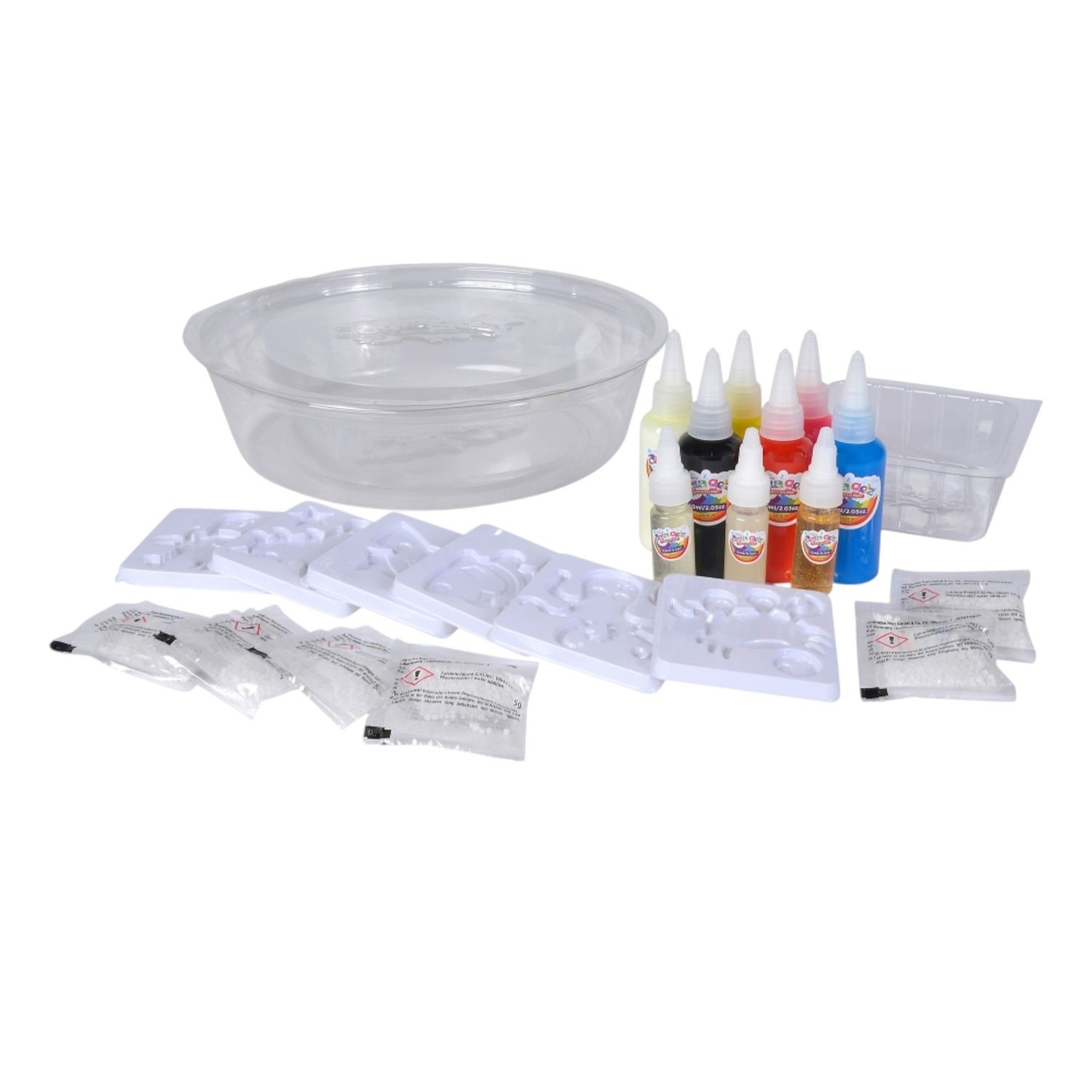 Set creativo aqua gel deluxe – gel colorati con glitter e gid, stampini e vaschetta - SIMBA