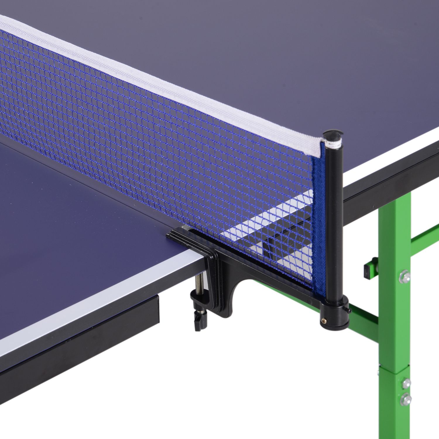 Tavolo da ping pong pieghevole interno con 8 ruote 152.5 × 274 × 76cm - 