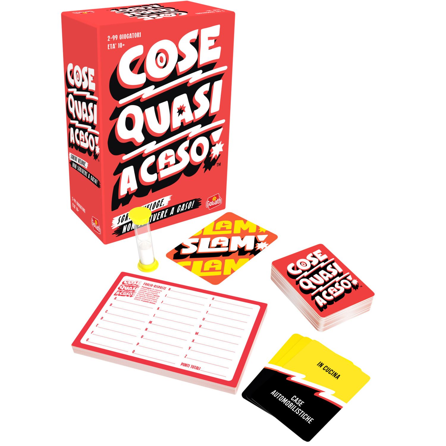 Cose quasi a caso - dai 10 anni -  party game divertente e originale - gioco di società per famiglia ed amici che premia il più veloce - 