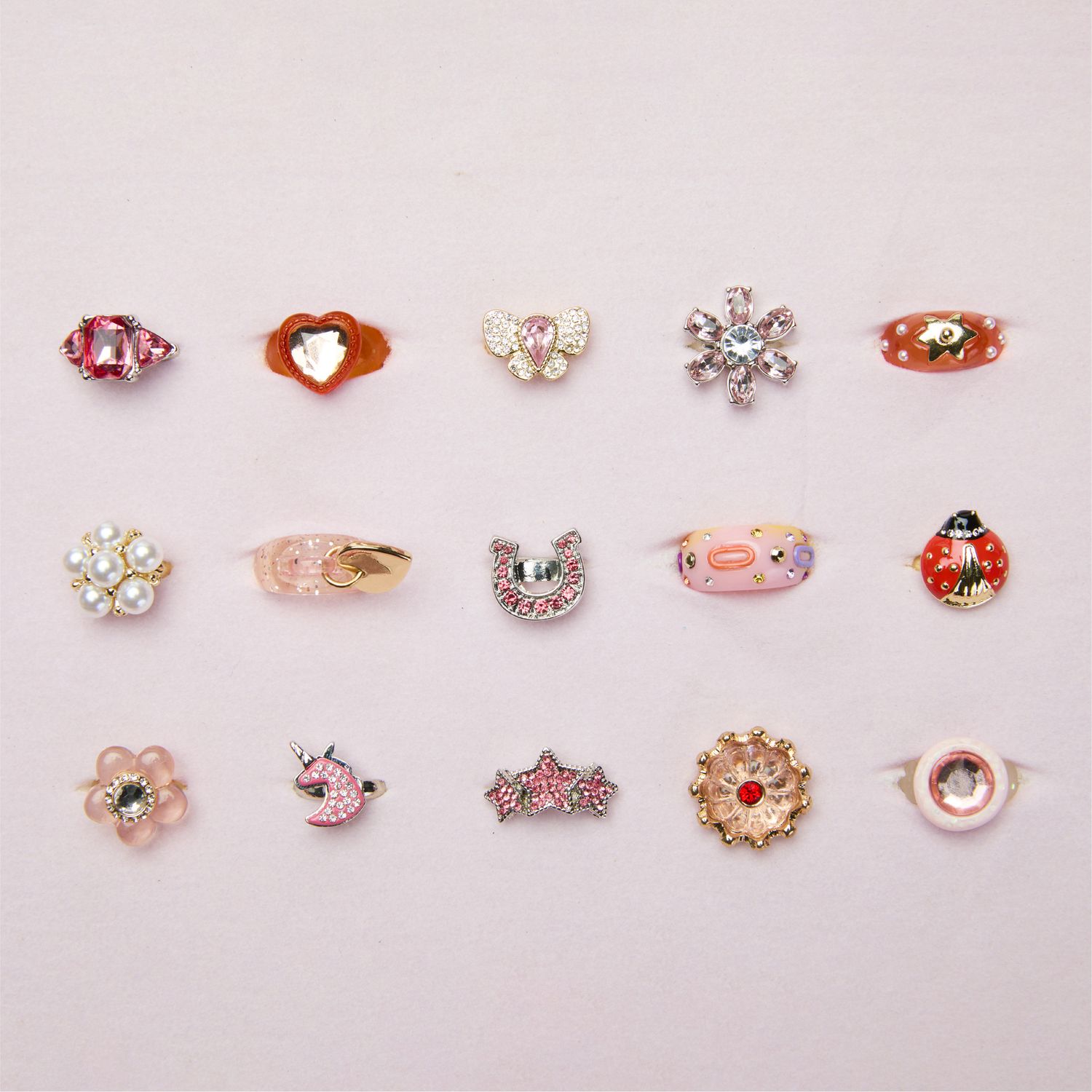 Set di 15 anelli fao schwarz® tiny glam - FAO Schwarz