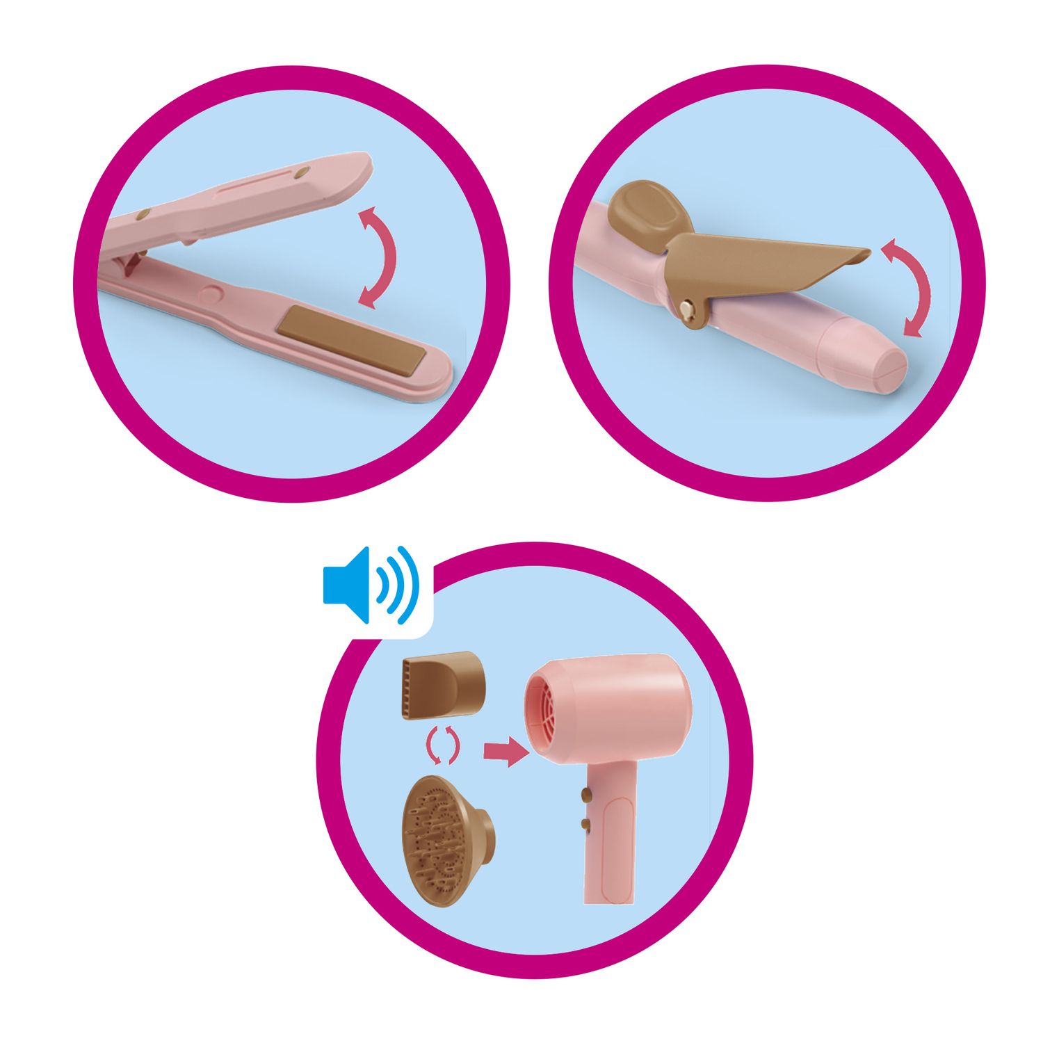 Set parrucchiera – gioco di ruolo con phon e accessori - MISS FASHION