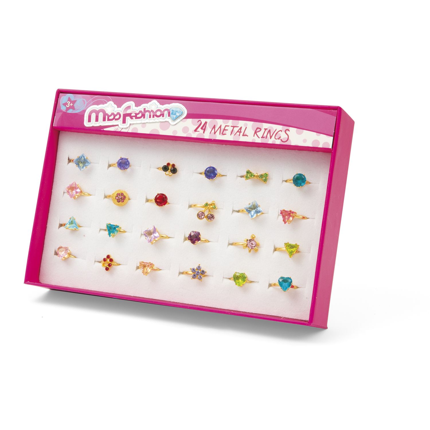 Set 24 anelli in metallo - MISS FASHION