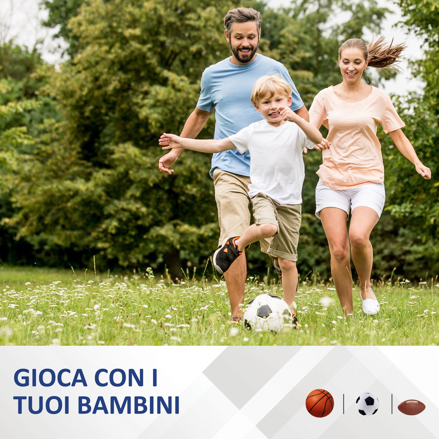 Rete da calcio rebounder pieghevole con angolo regolabile e picchetti, 100x95x90 cm, blu - 