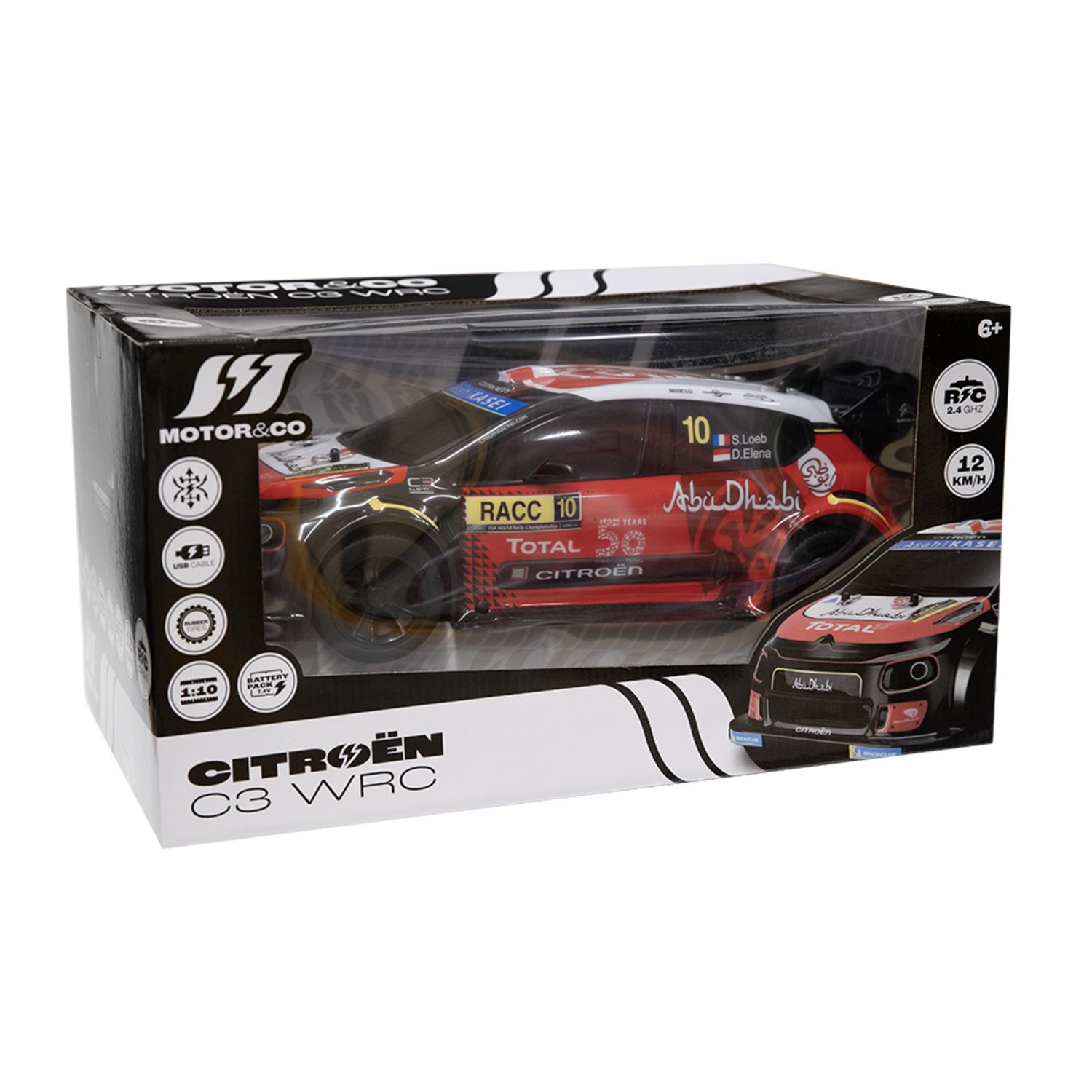 Citroën rally radiocomandata 1:10 – auto rc 43 cm con batteria ricaricabile - MOTOR & CO.