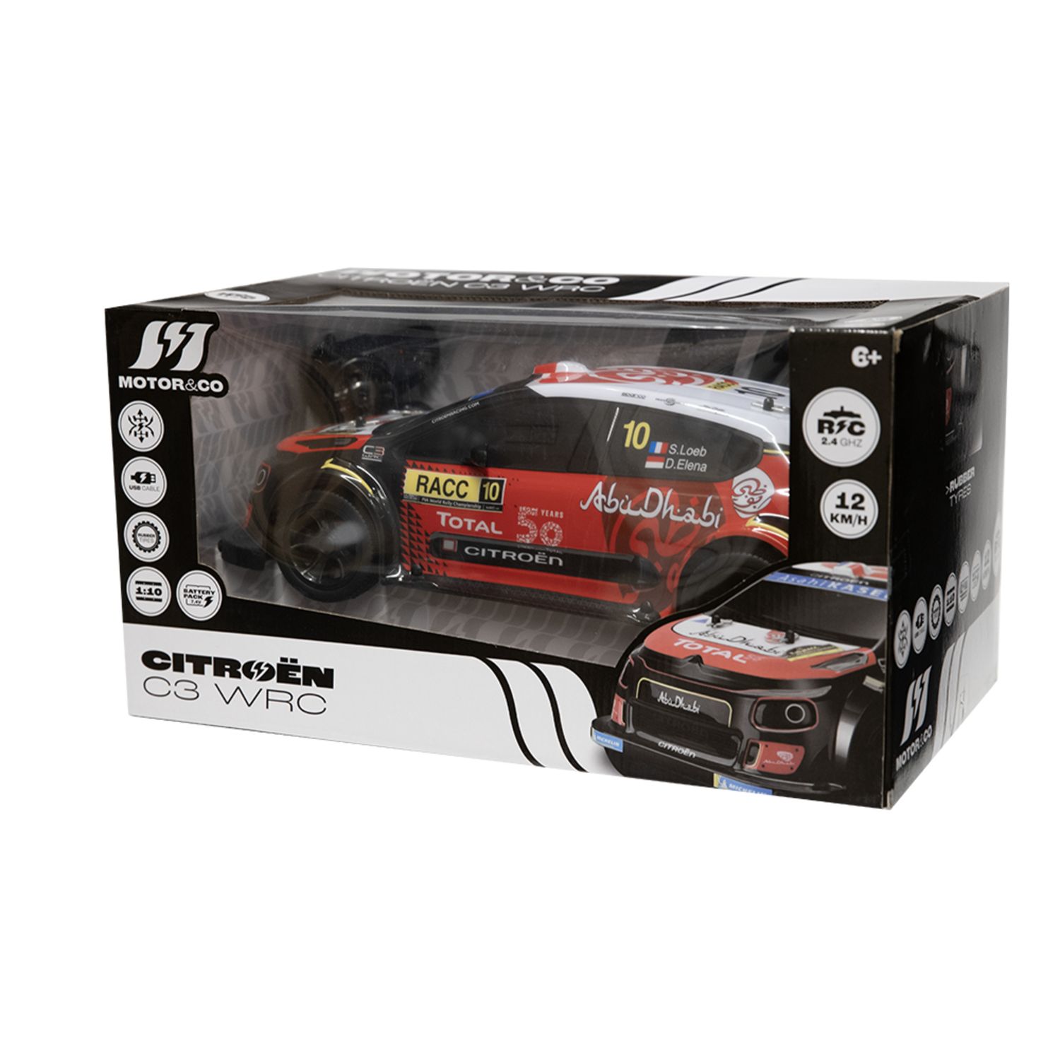 Citroën rally radiocomandata 1:10 – auto rc 43 cm con batteria ricaricabile - MOTOR & CO.