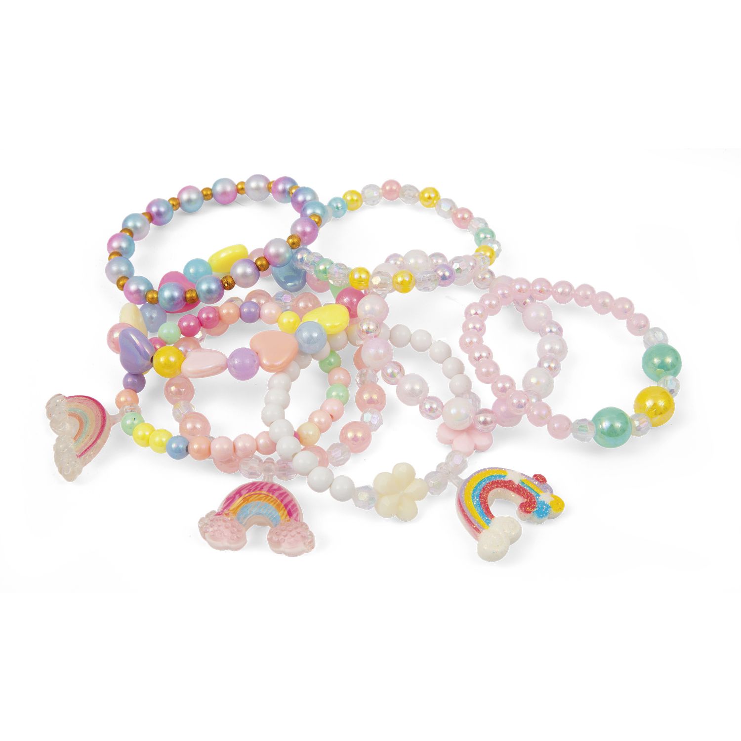 Set 6 braccialetti colorati – accessori moda bambina - MISS FASHION