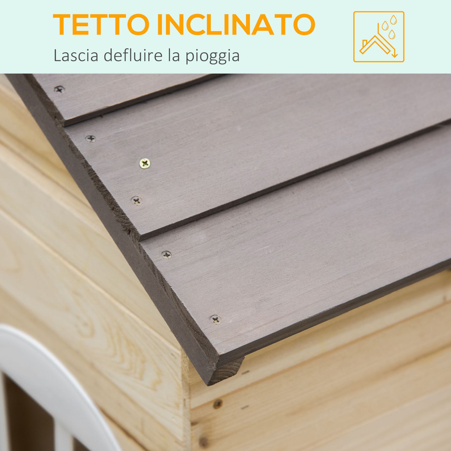 Casetta bimbi 3-7 anni a 2 finestre con portavasi e panchina, in legno di abete e pp, 113lx94x134.5 cm - 