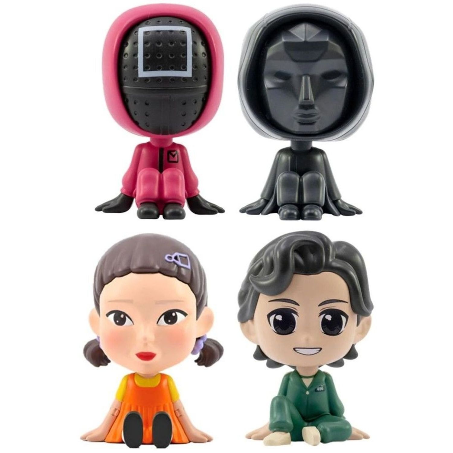 Figurina squid game bobble head blind bag 6 cm- blind box assortita - yume toys - Squid Game