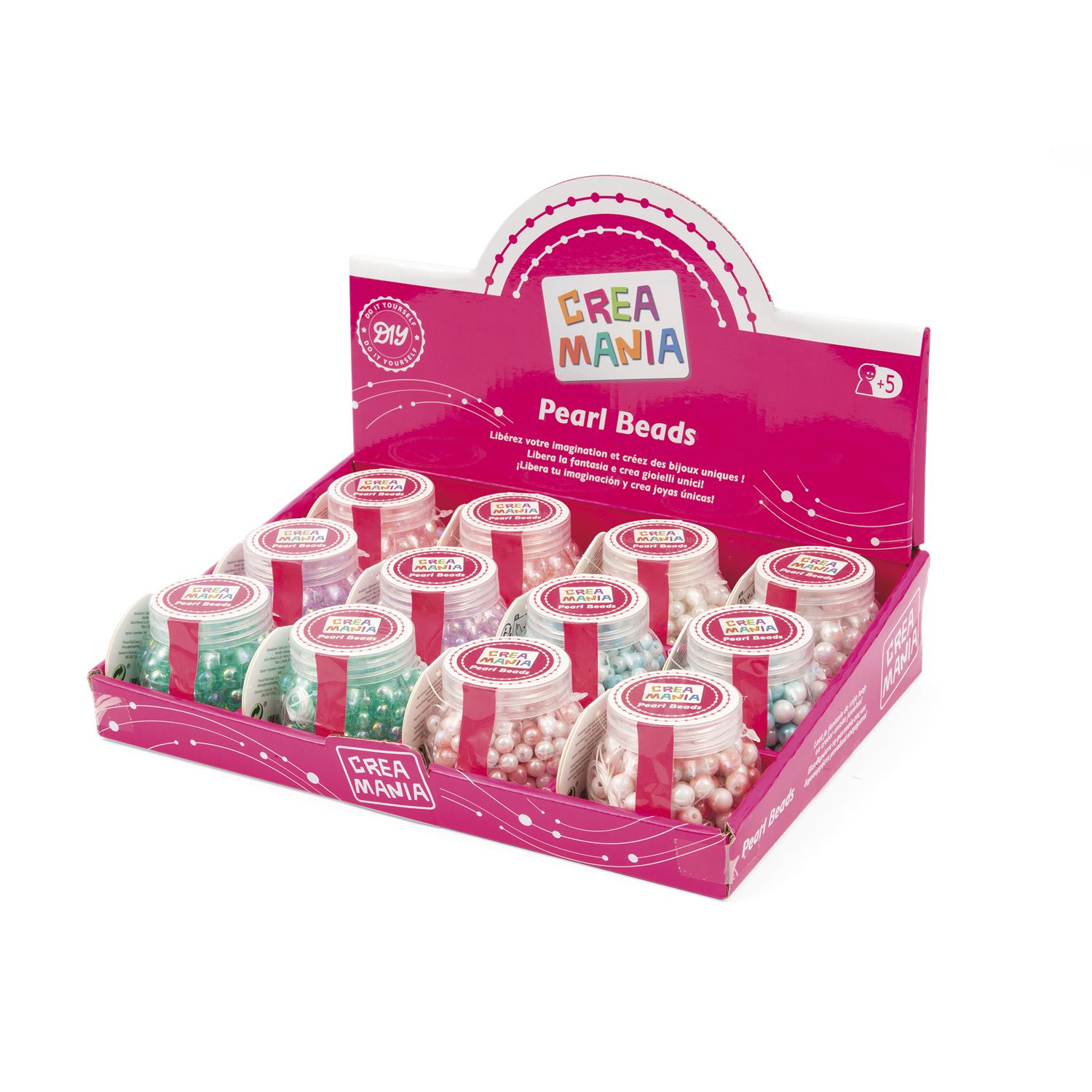 Barattolo singolo perle assortito - CREA MANIA