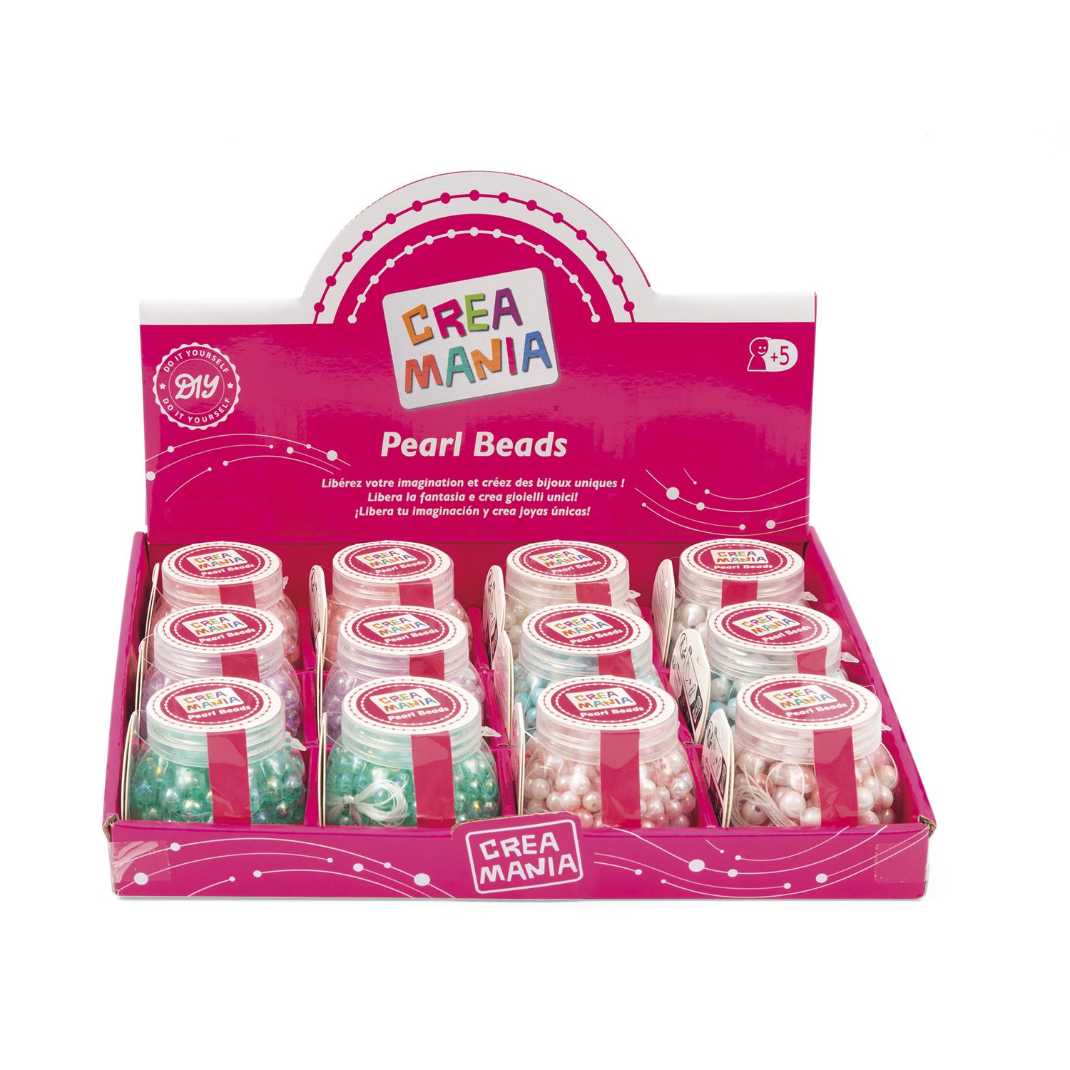 Barattolo singolo perle assortito - CREA MANIA