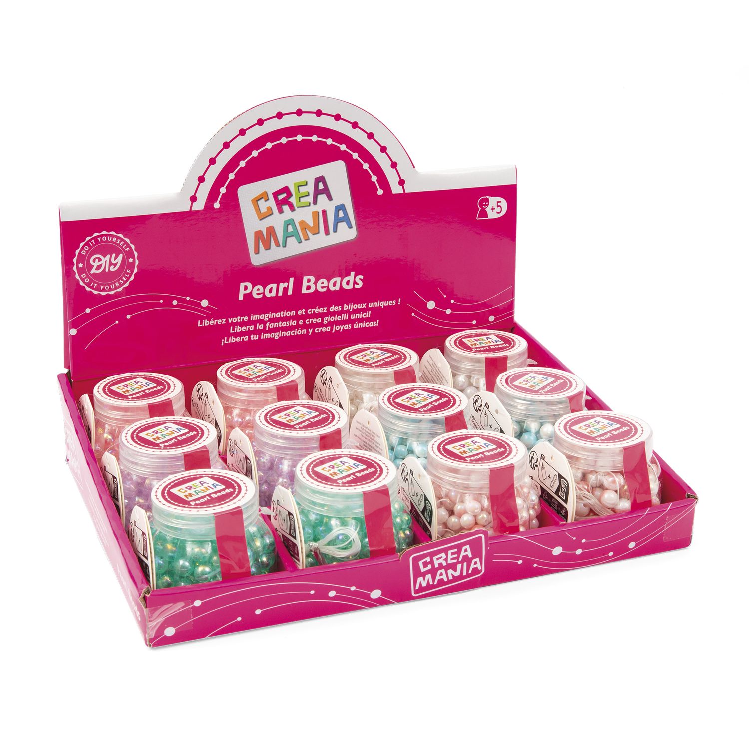 Barattolo singolo perle assortito - CREA MANIA
