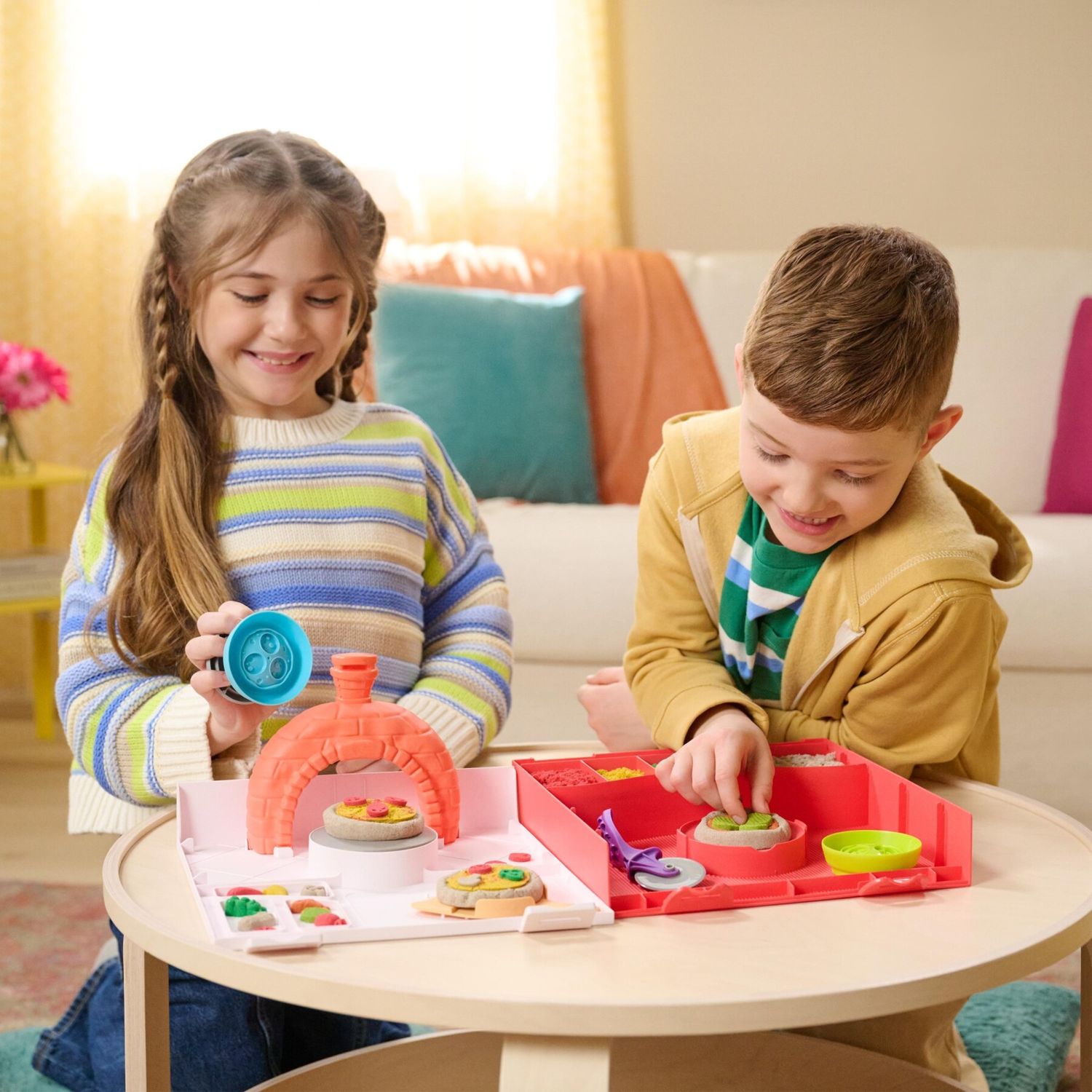 Kinetic sand, set di gioco squish pizza - KINETIC SAND