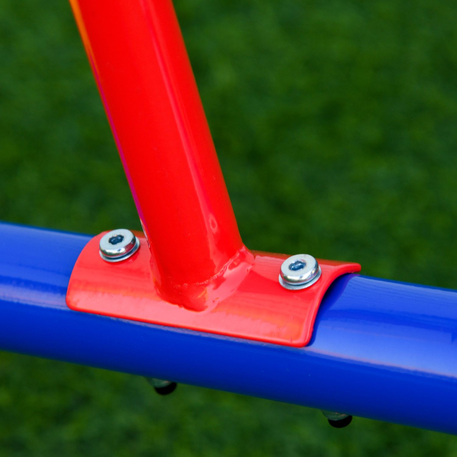 Altalena per bambini doppia a bilico girevole a 360° in metallo e pp, età 3-8 anni, 182x77x63cm multicolore - 