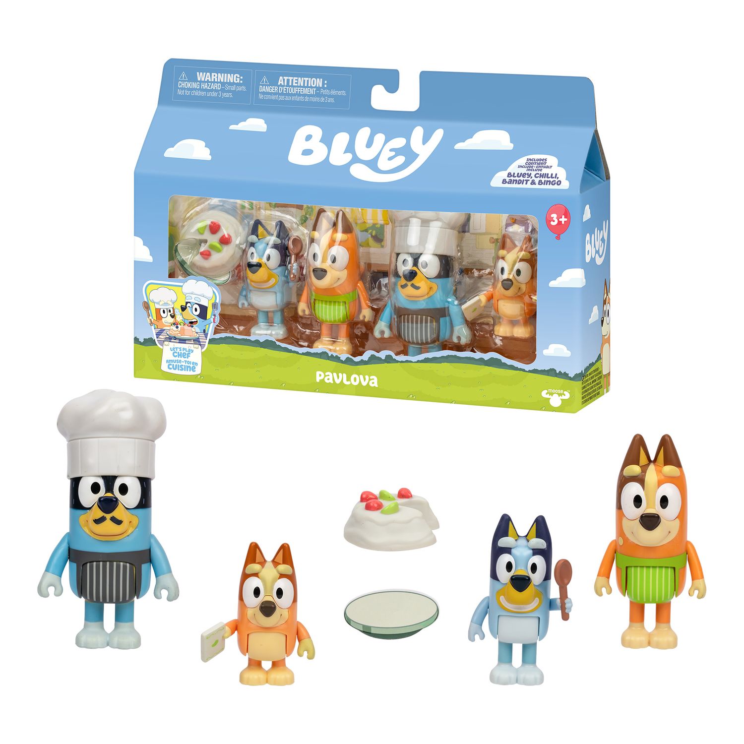 Bluey set 4 personaggi tema “pavlova” - BLUEY