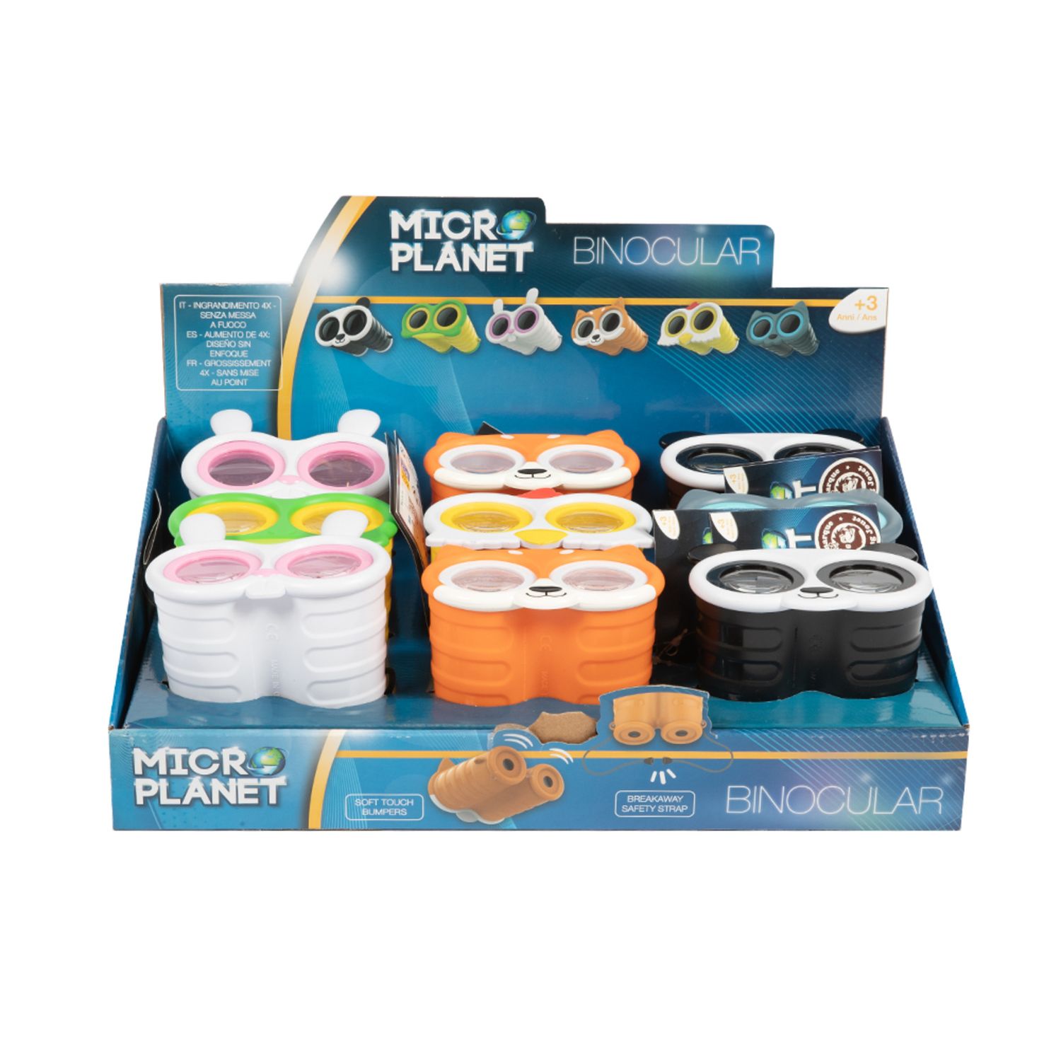 Binocolo giocattolo colorato animali assortito - MICRO PLANET