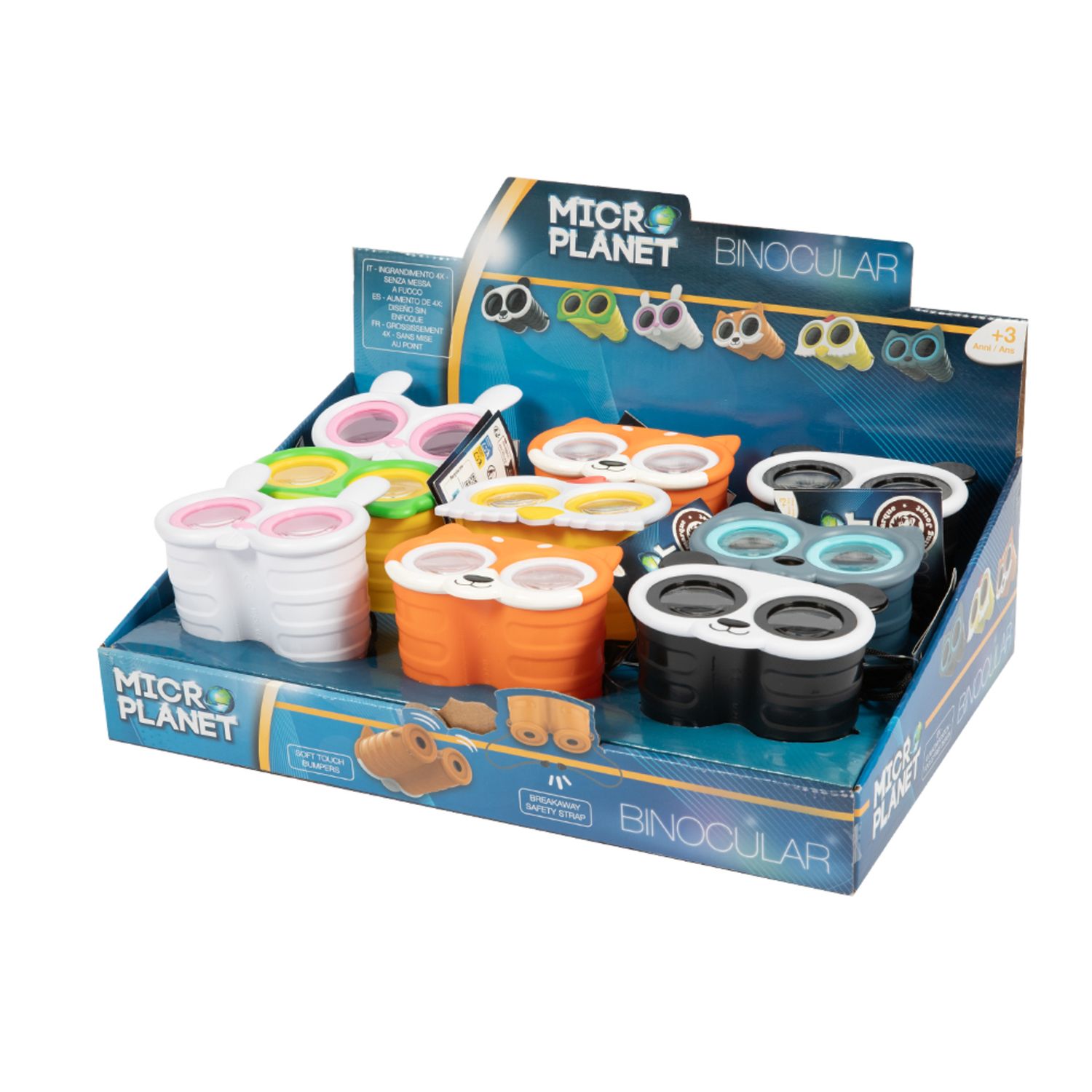 Binocolo giocattolo colorato animali assortito - MICRO PLANET