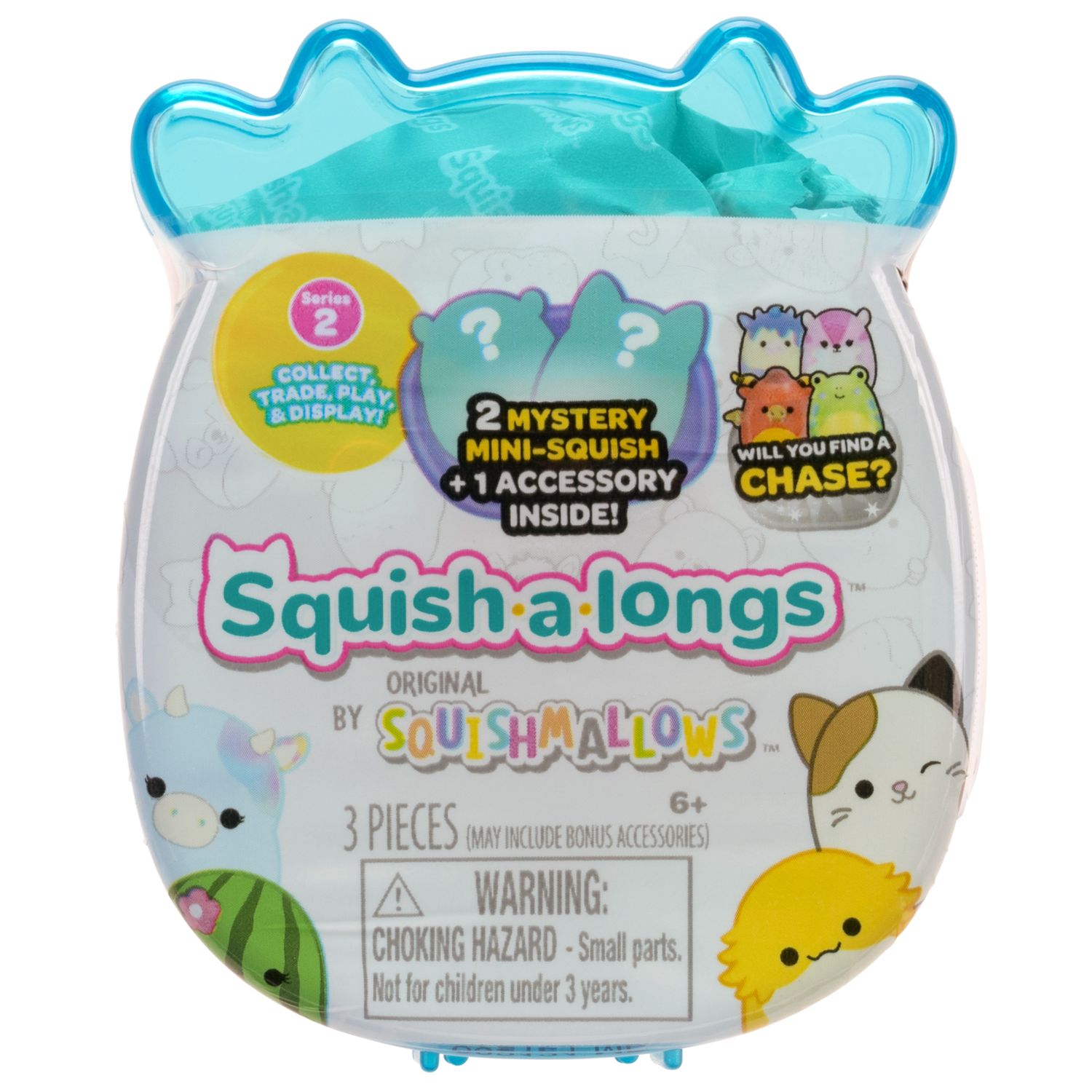 Squish-a-long surprise pack 2025 - 2 personaggi e accessori - mystery box assortita - SQUISH A LONGS