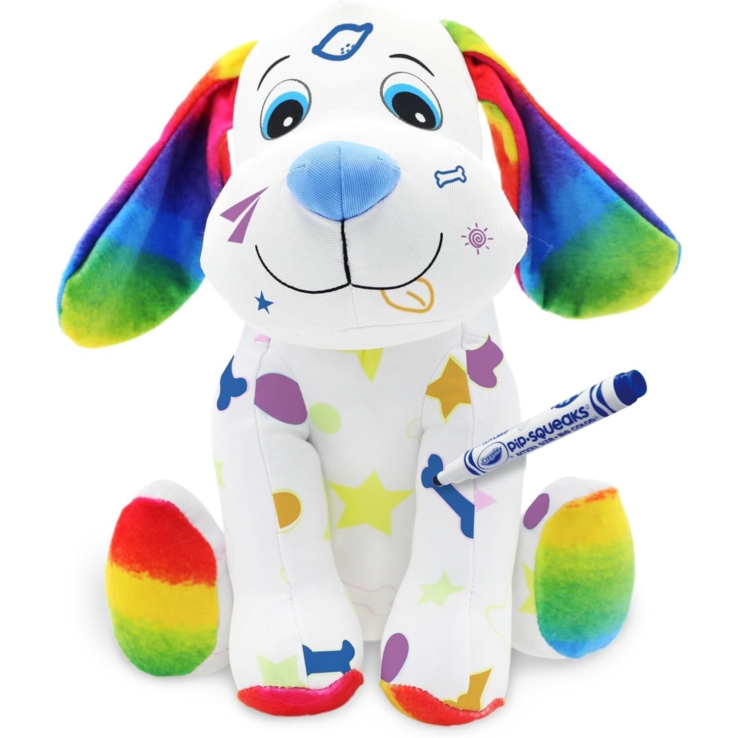 Crayola - peluche cagnolino colorabile con 3 pennarelli - 4026318 - CRAYOLA