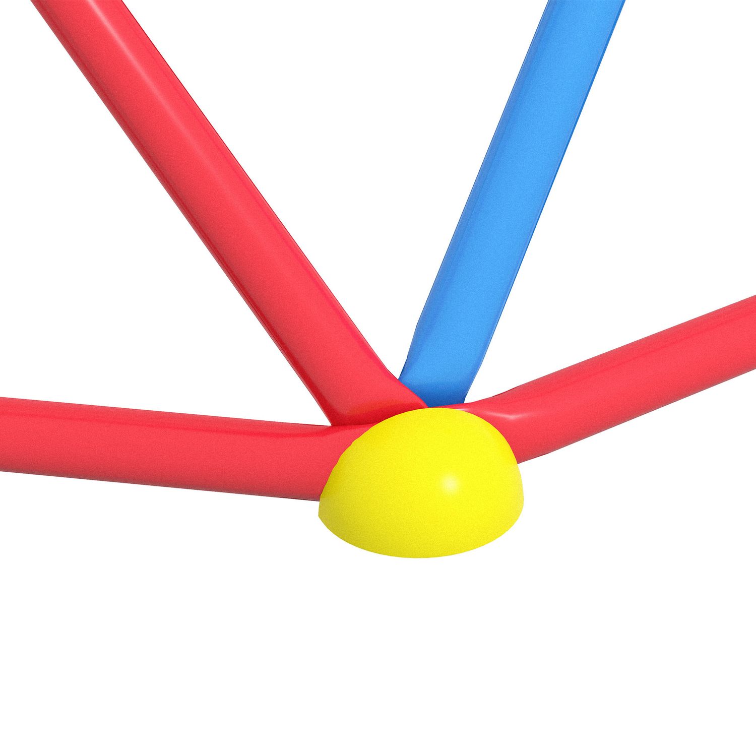 Cupola per arrampicata bambini 3-8 anni, struttura in metallo per 4 bimbi, ø183x90cm, multicolore - 