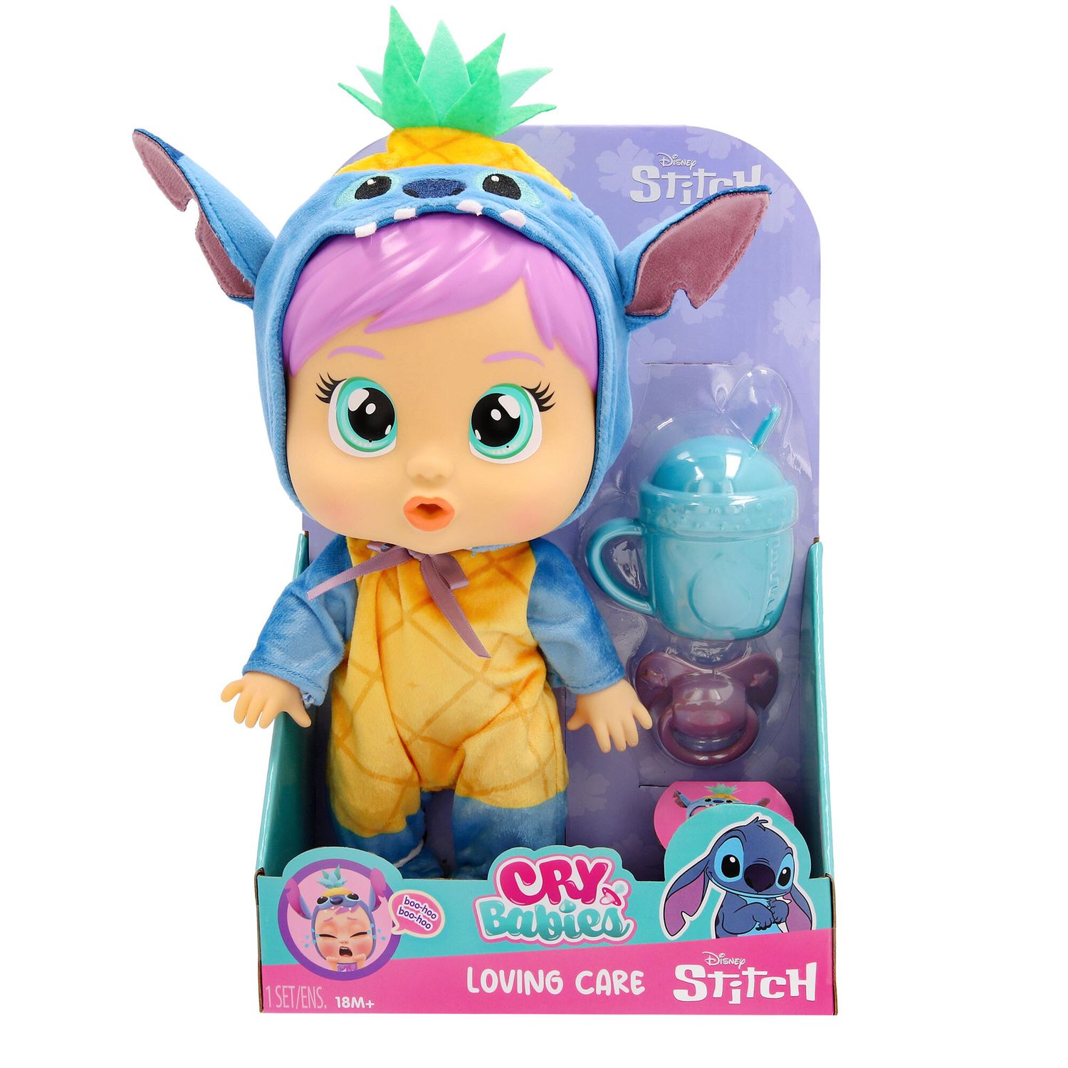 Cry babies loving care stitch – bambola interattiva - CRY BABIES, Disney, Disney Stitch