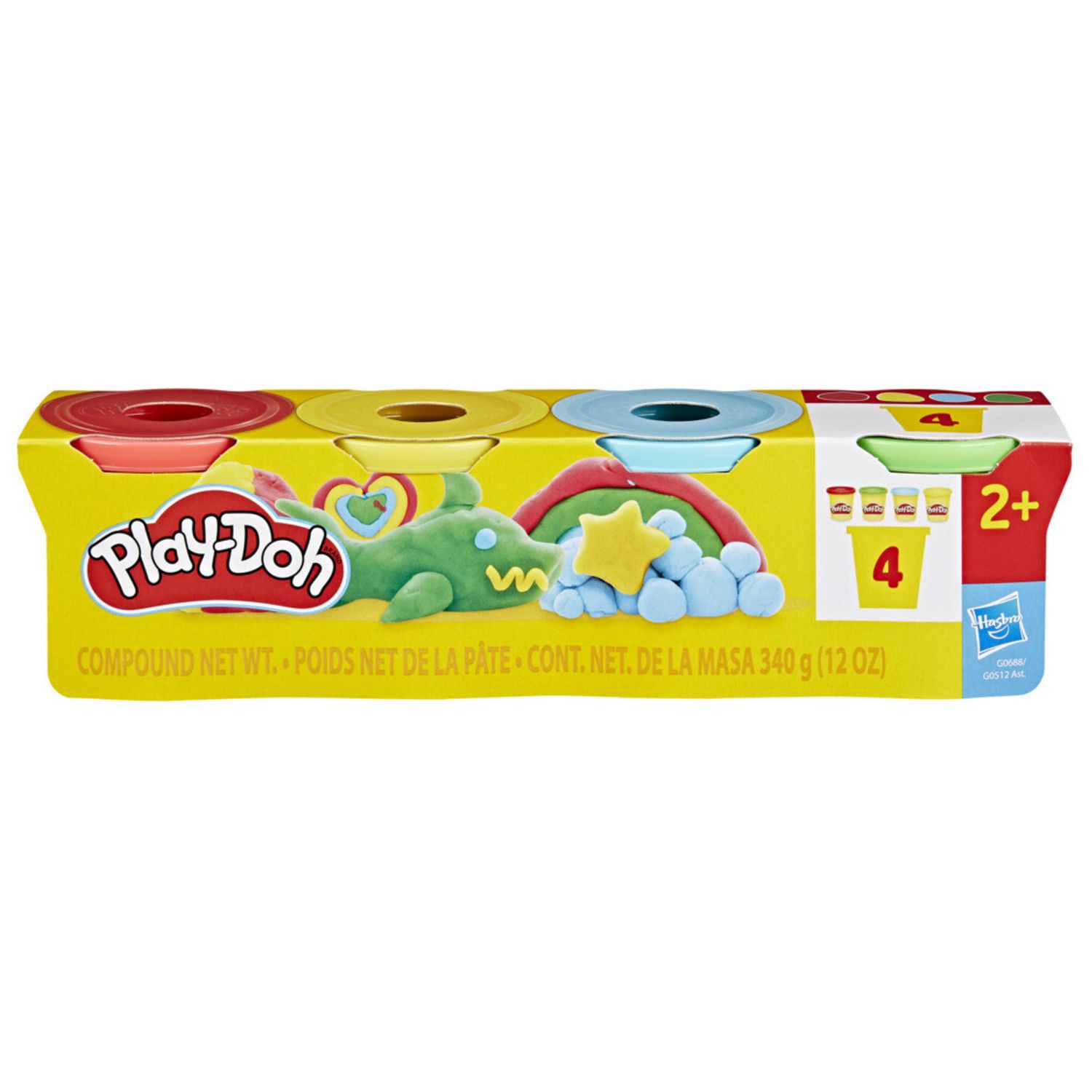 Play-doh - set 4 vasetti da 84 g - pasta da modellare - PLAY-DOH