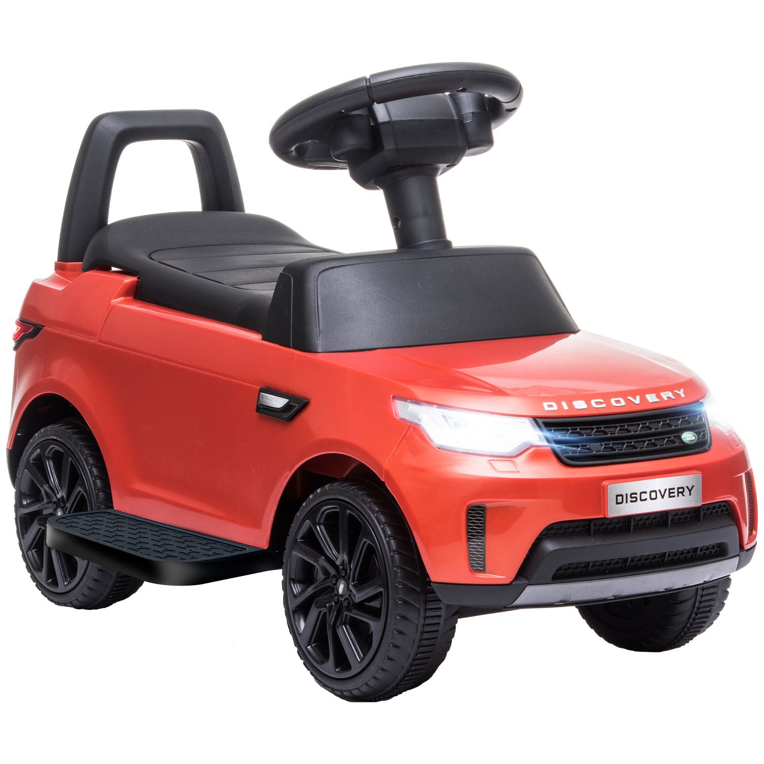 Macchina per bambini con licenza land rover 6v, funzionamento elettrico e a spinta, velocità 3km/h, rosso - 