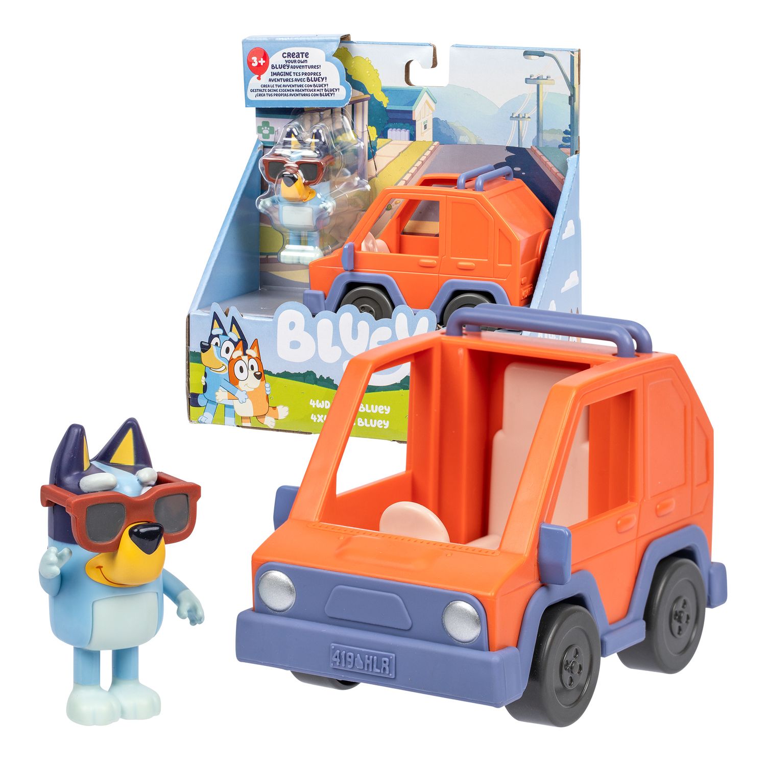 Bluey mini veicolo con personaggio assortito - BLUEY