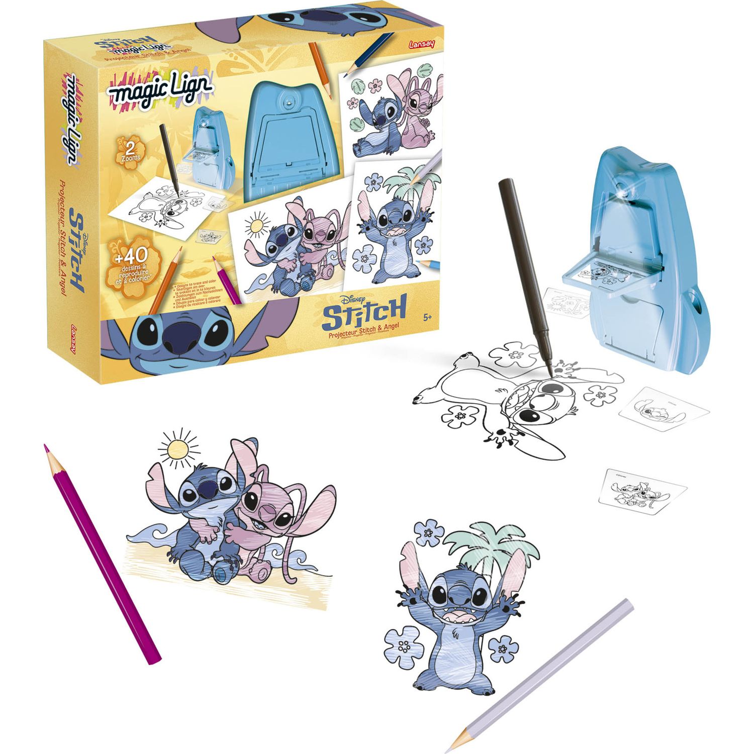 Proiettore per disegnare stitch e angel magic lign - Disney Stitch