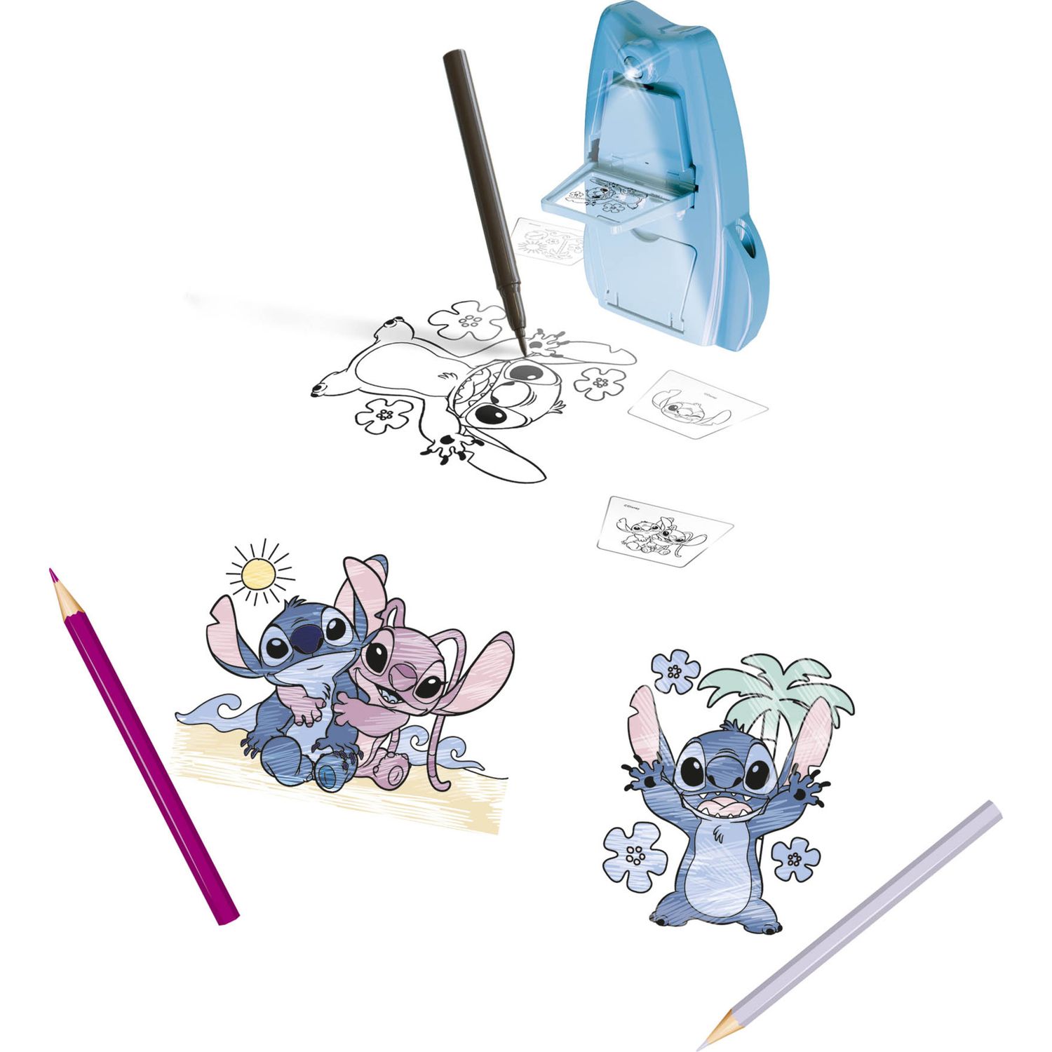 Proiettore per disegnare stitch e angel magic lign - Disney Stitch