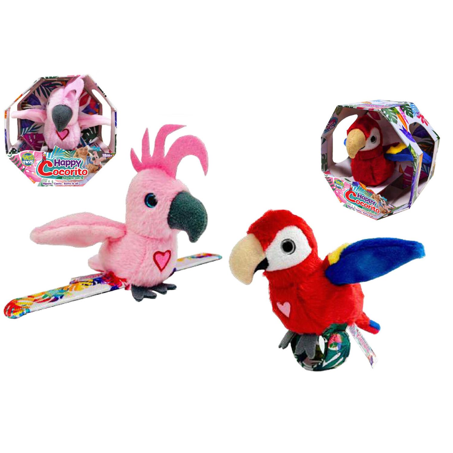 Happy cocorito sempre con te tv yes toys ripeto canto e batto le ali - assortito - 