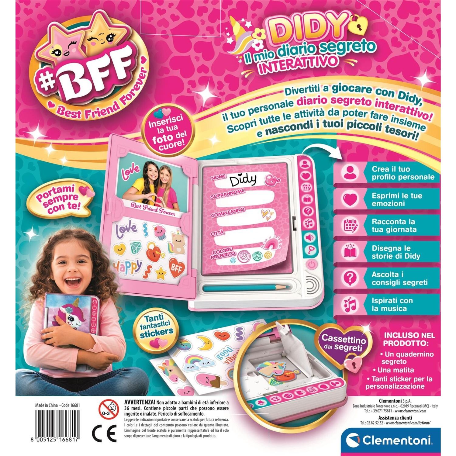 Clementoni bff - didy il mio diario segreto interattivo - CLEMENTONI