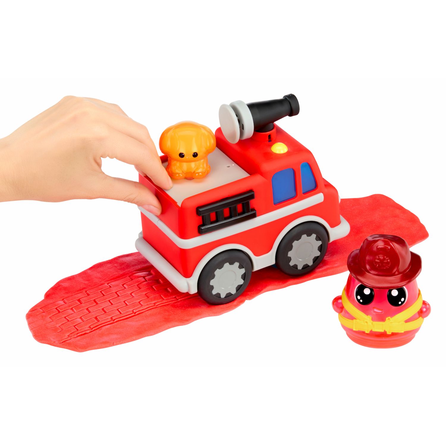 Dohkins fire truck & firefighter - l'impasto non si asciuga mai, senza glutine, per collezionisti e bambini - età 3 anni+ - DOHKINS