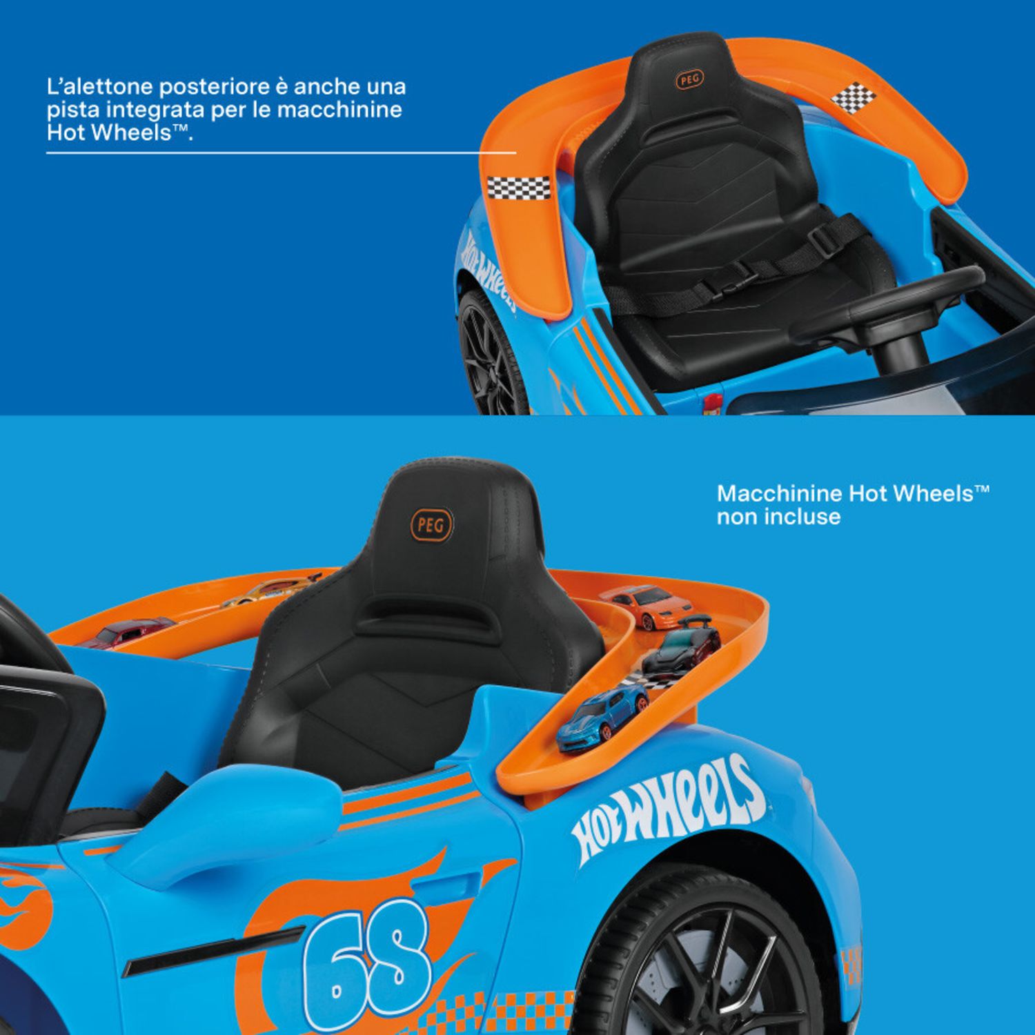 Macchina hot wheels radiocomandata auto elettrica 12v con radiocomando e luci led - Hot Wheels, Peg Perego