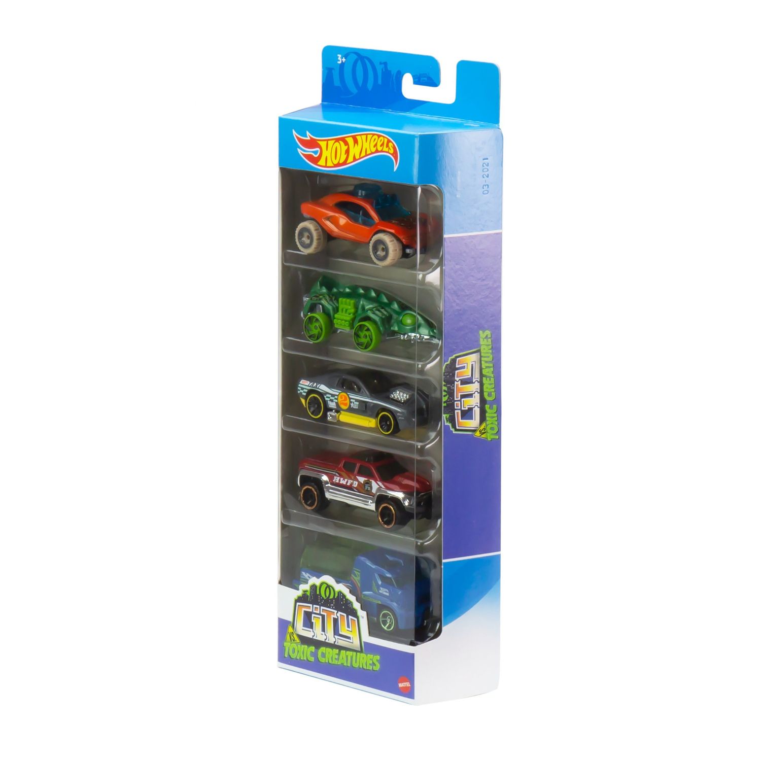 Hot wheels- confezione da 5 macchinine in scala 1:64, veicoli assortiti, 3+anni - Hot Wheels