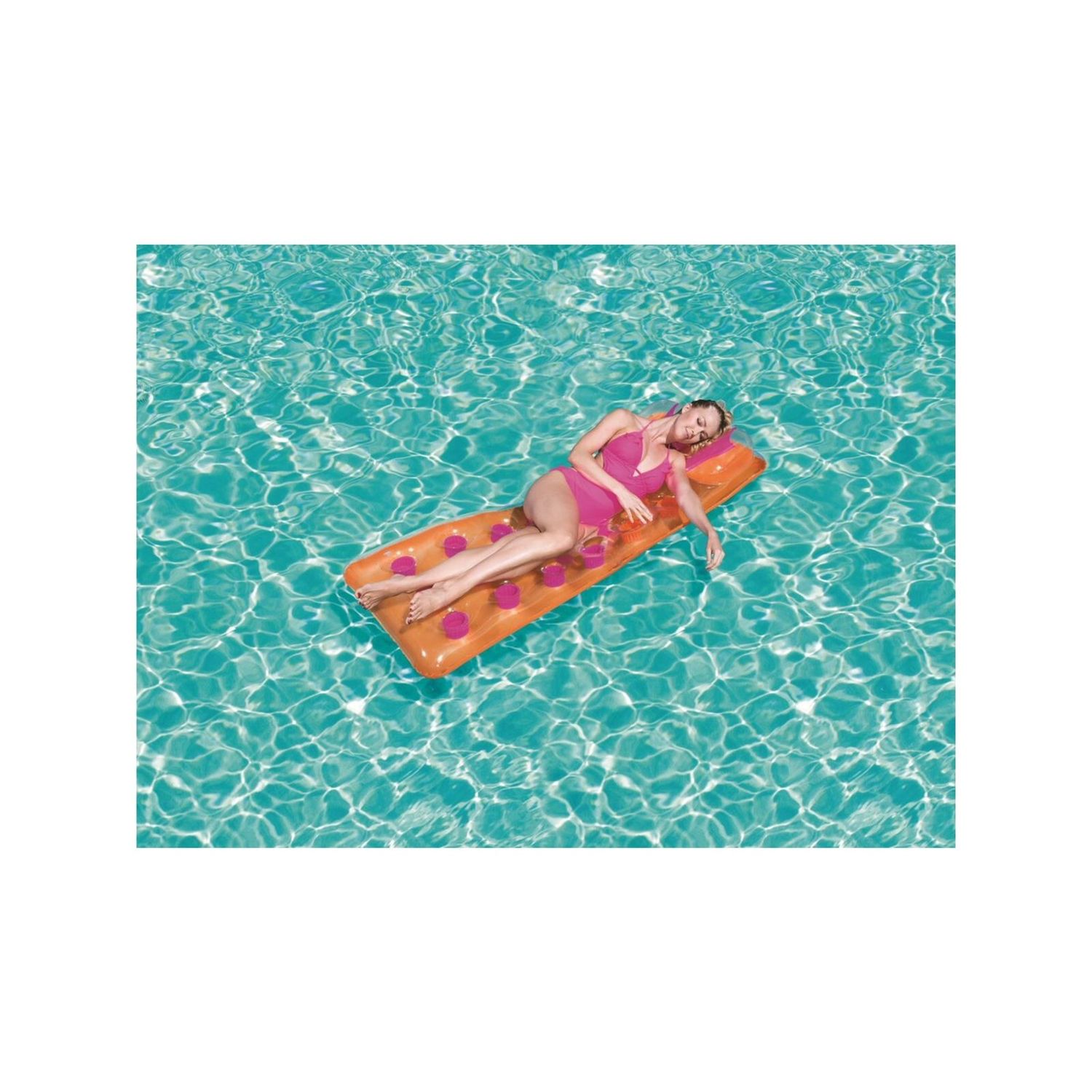 Bestway materassino 18 buchi con cuscino 188x71 cm, 3 colori assortiti - Bestway