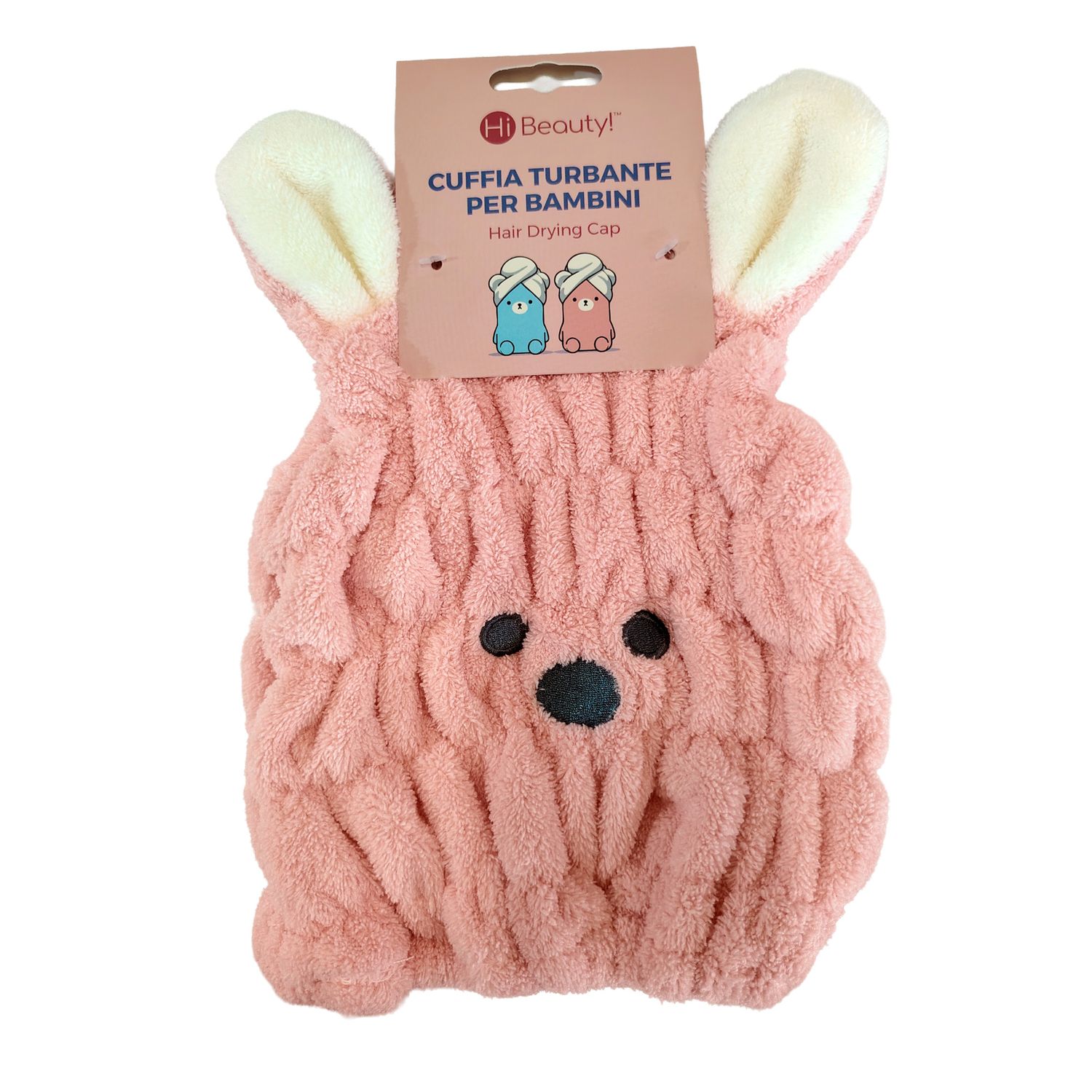 Cuffia turbante bambini – microfibra leggera e assorbente, assortita in 2 colori - IBS