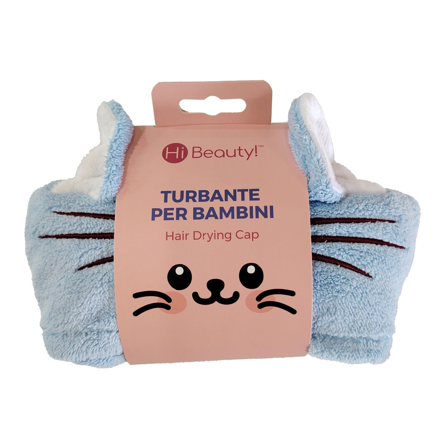 Turbante bambini – microfibra assorbente con bottone,  assortito in 2 colori - IBS