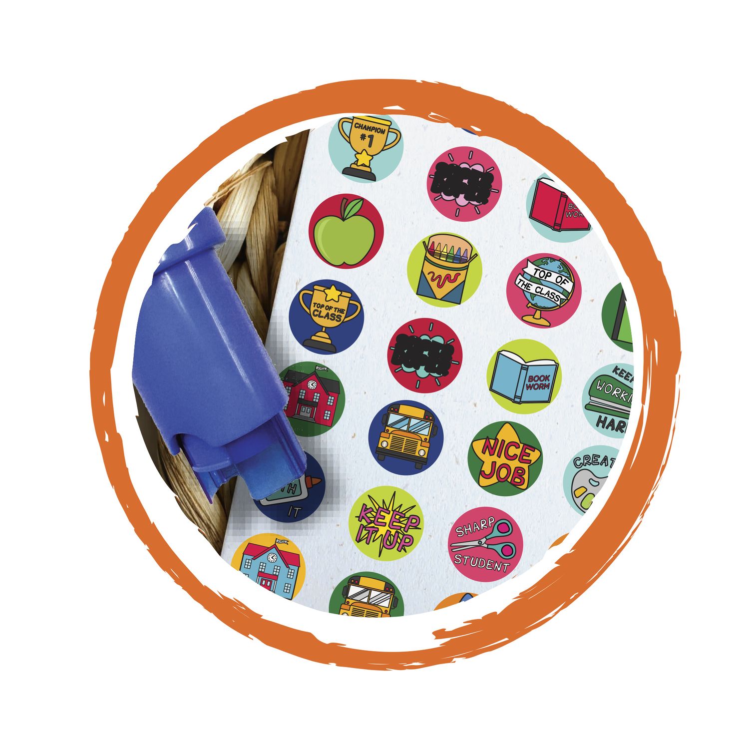 Sticker stamper - timbri assortit colorati per decorare con 320 stickers in 4 temi divertenti - CREA MANIA